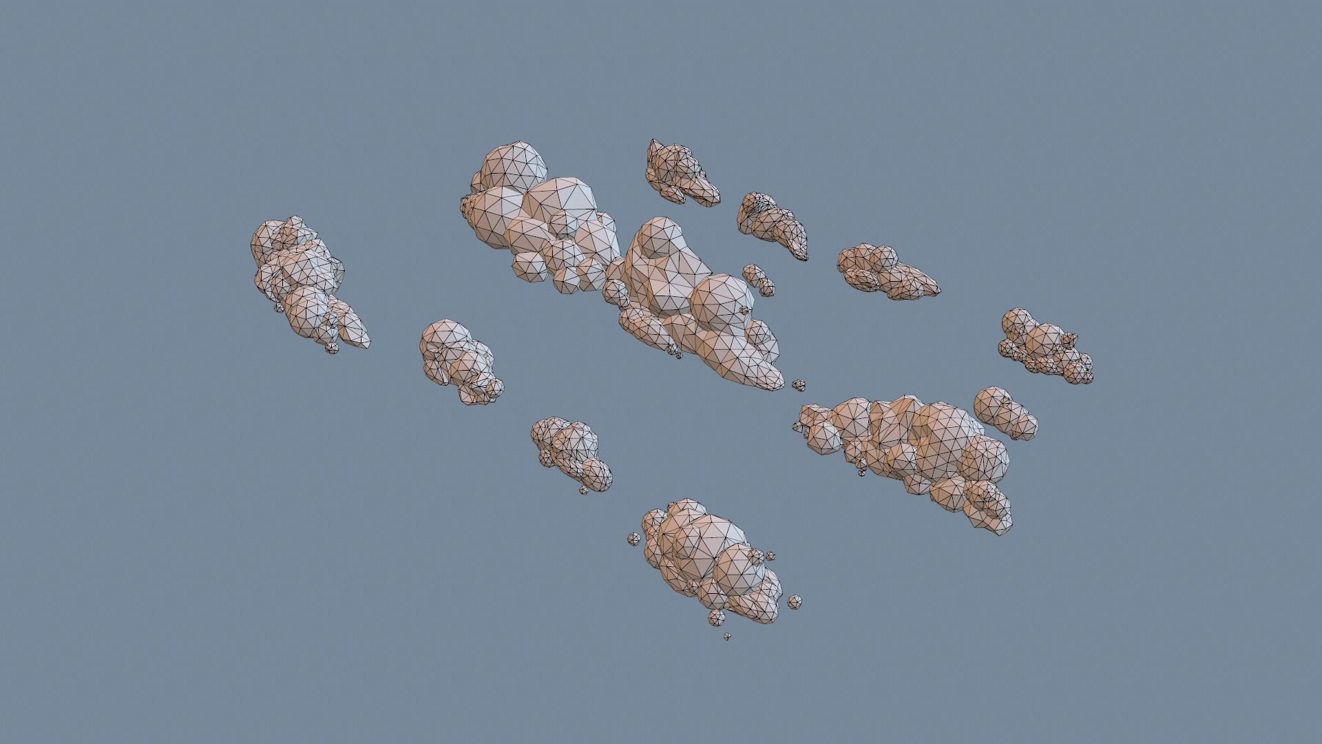 Low Poly Clouds Pack 1 Low-poly 3D model_35