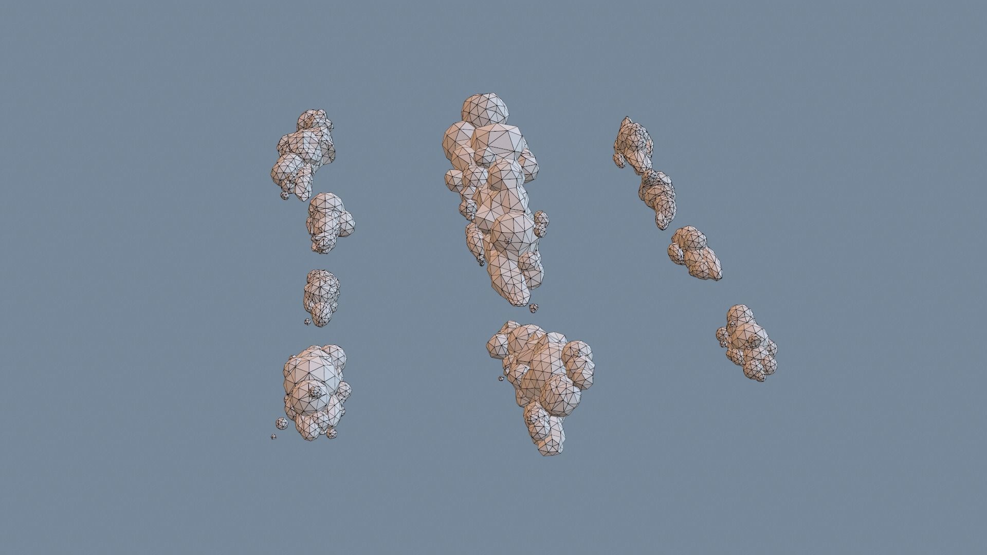 Low Poly Clouds Pack 1 Low-poly 3D model_36