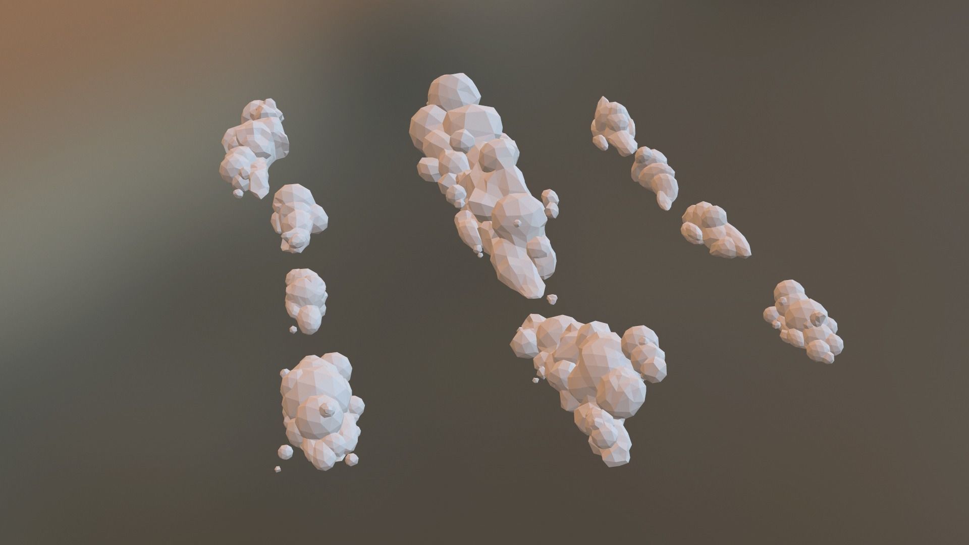 Low Poly Clouds Pack 1 Low-poly 3D model_14