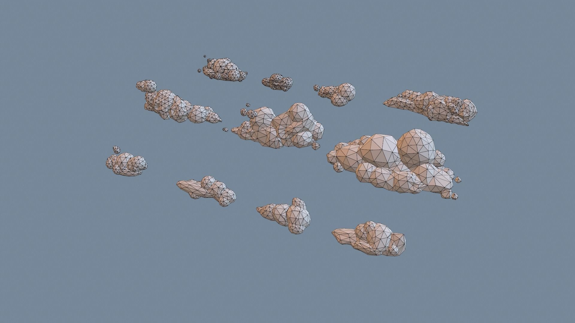 Low Poly Clouds Pack 1 Low-poly 3D model_25