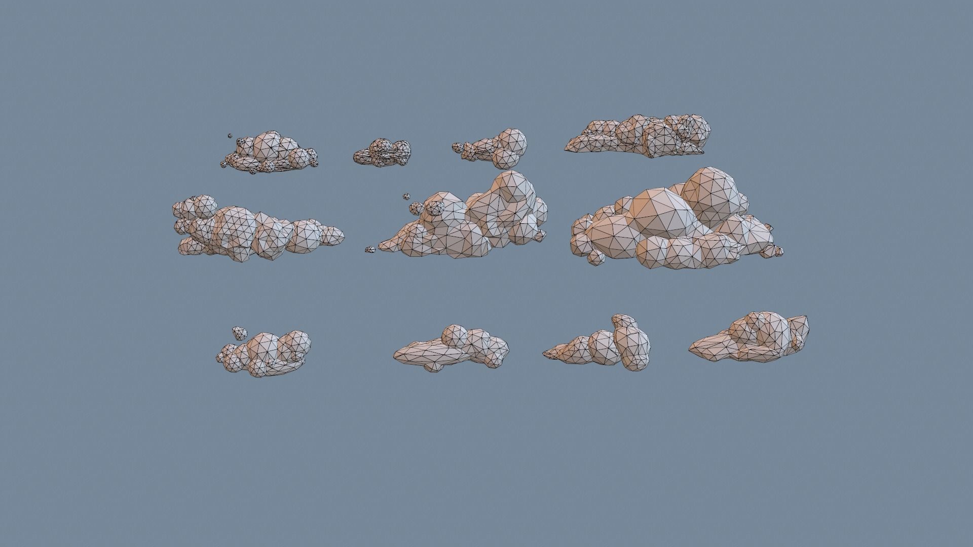Low Poly Clouds Pack 1 Low-poly 3D model_27