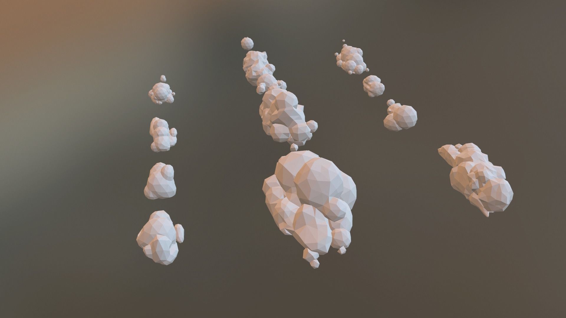 Low Poly Clouds Pack 1 Low-poly 3D model_15