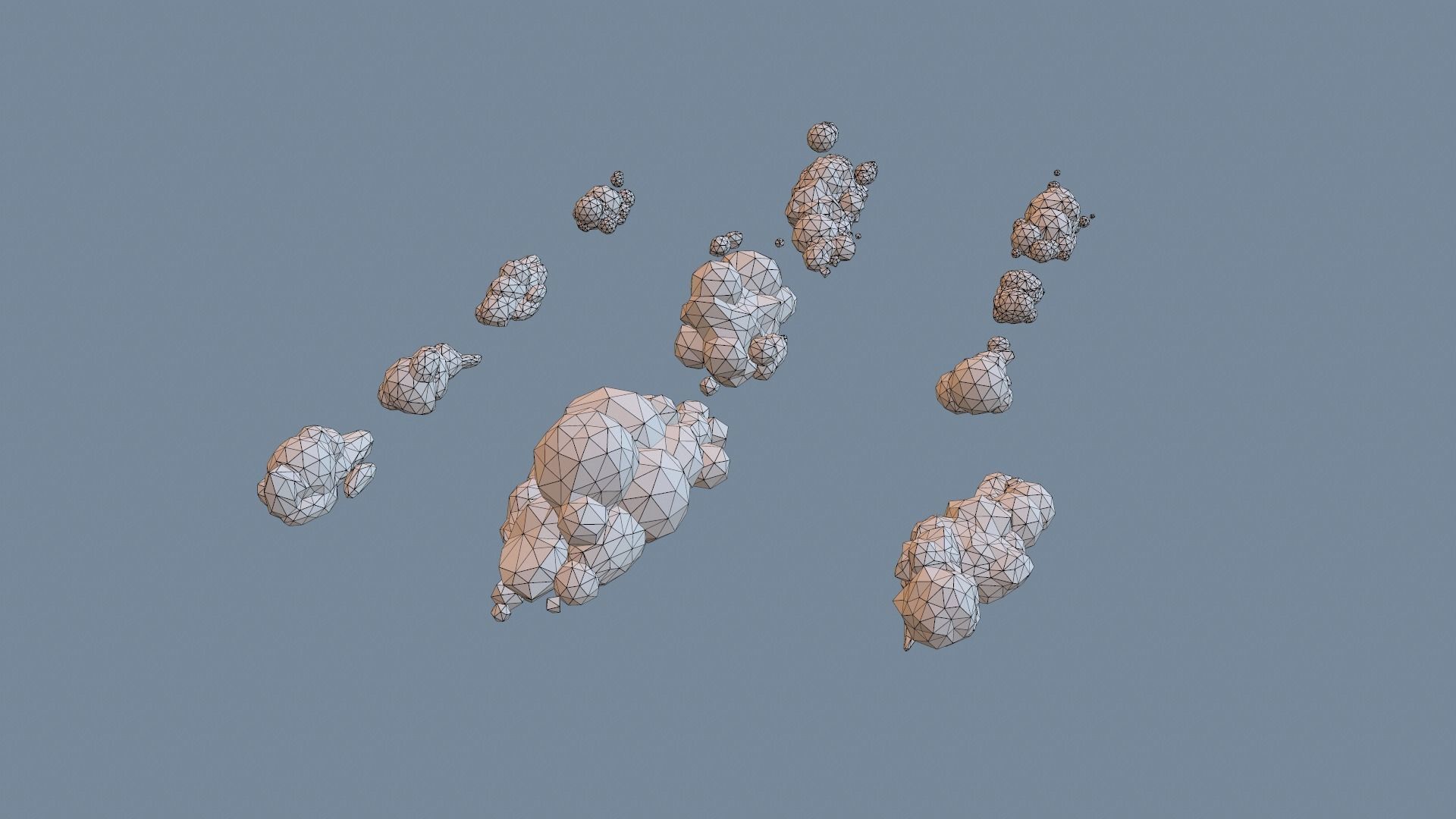 Low Poly Clouds Pack 1 Low-poly 3D model_34