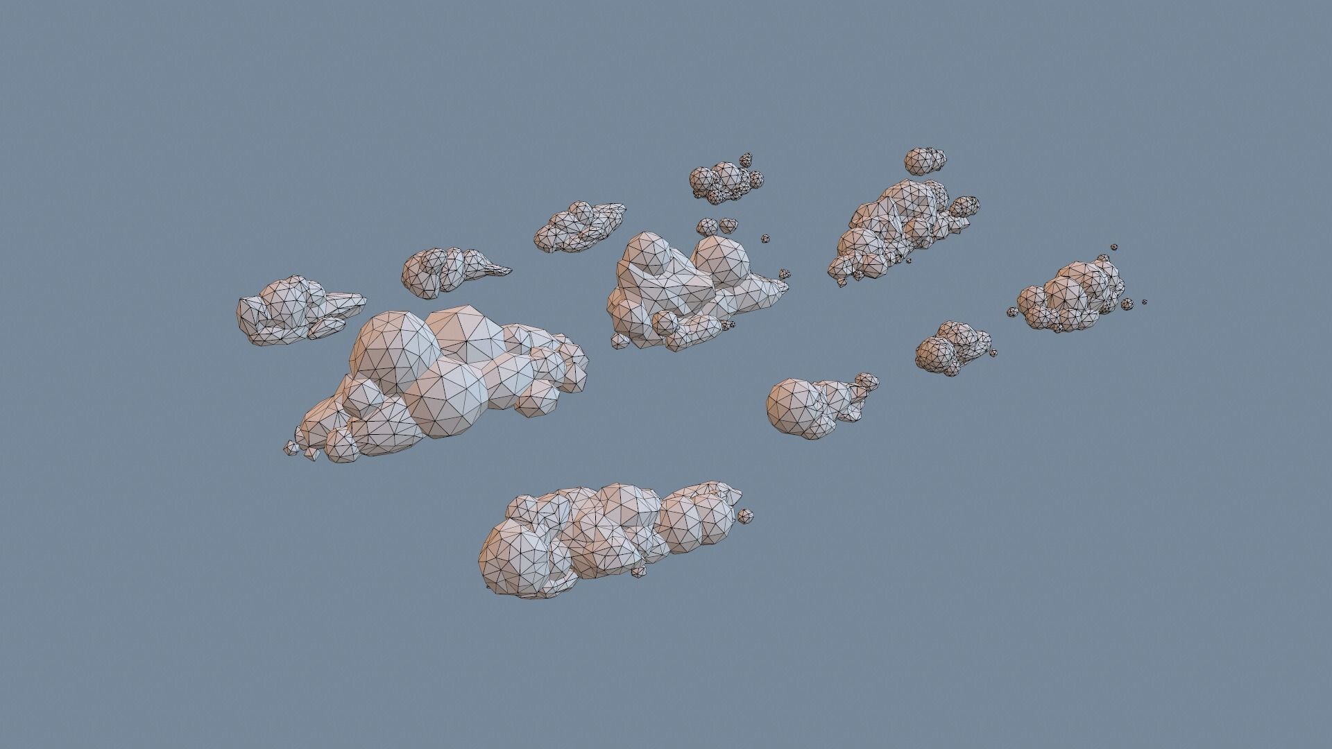 Low Poly Clouds Pack 1 Low-poly 3D model_33