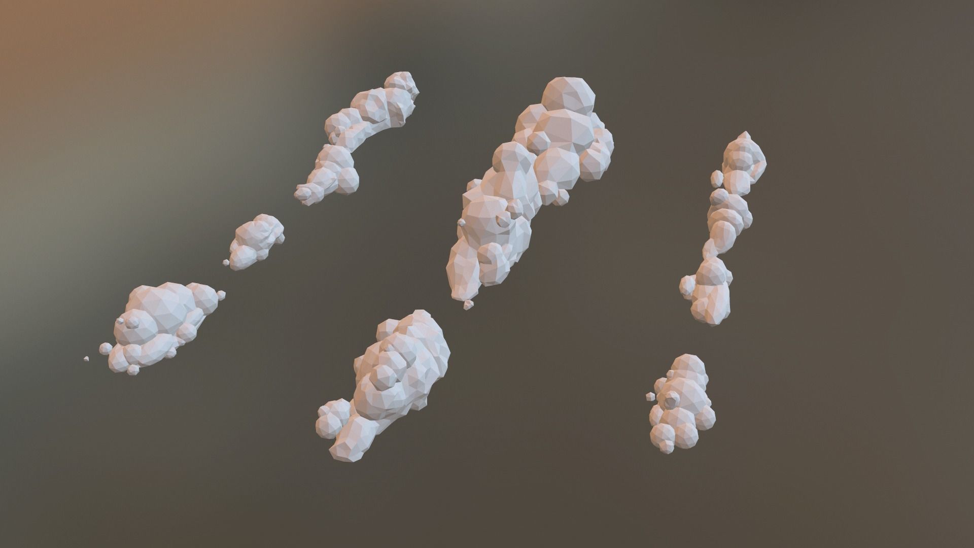 Low Poly Clouds Pack 1 Low-poly 3D model_20