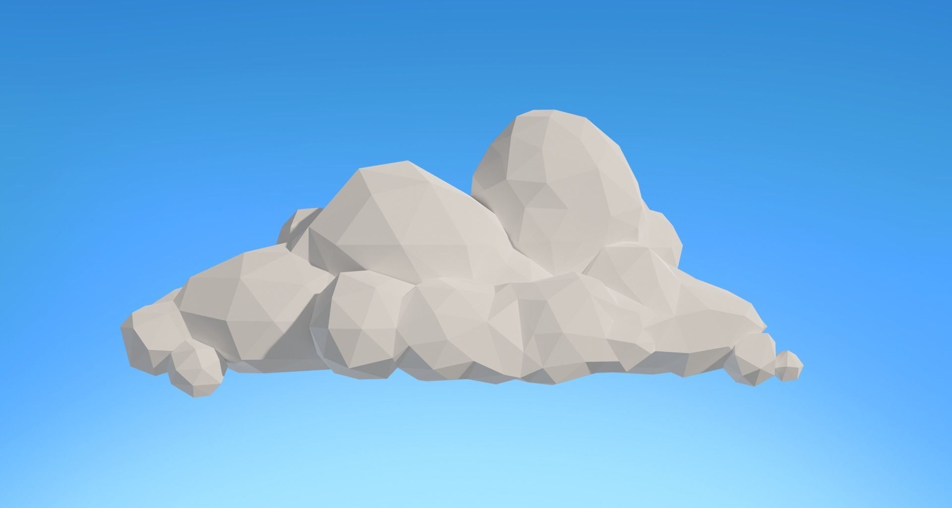 Low Poly Clouds Pack 1 Low-poly 3D model_8