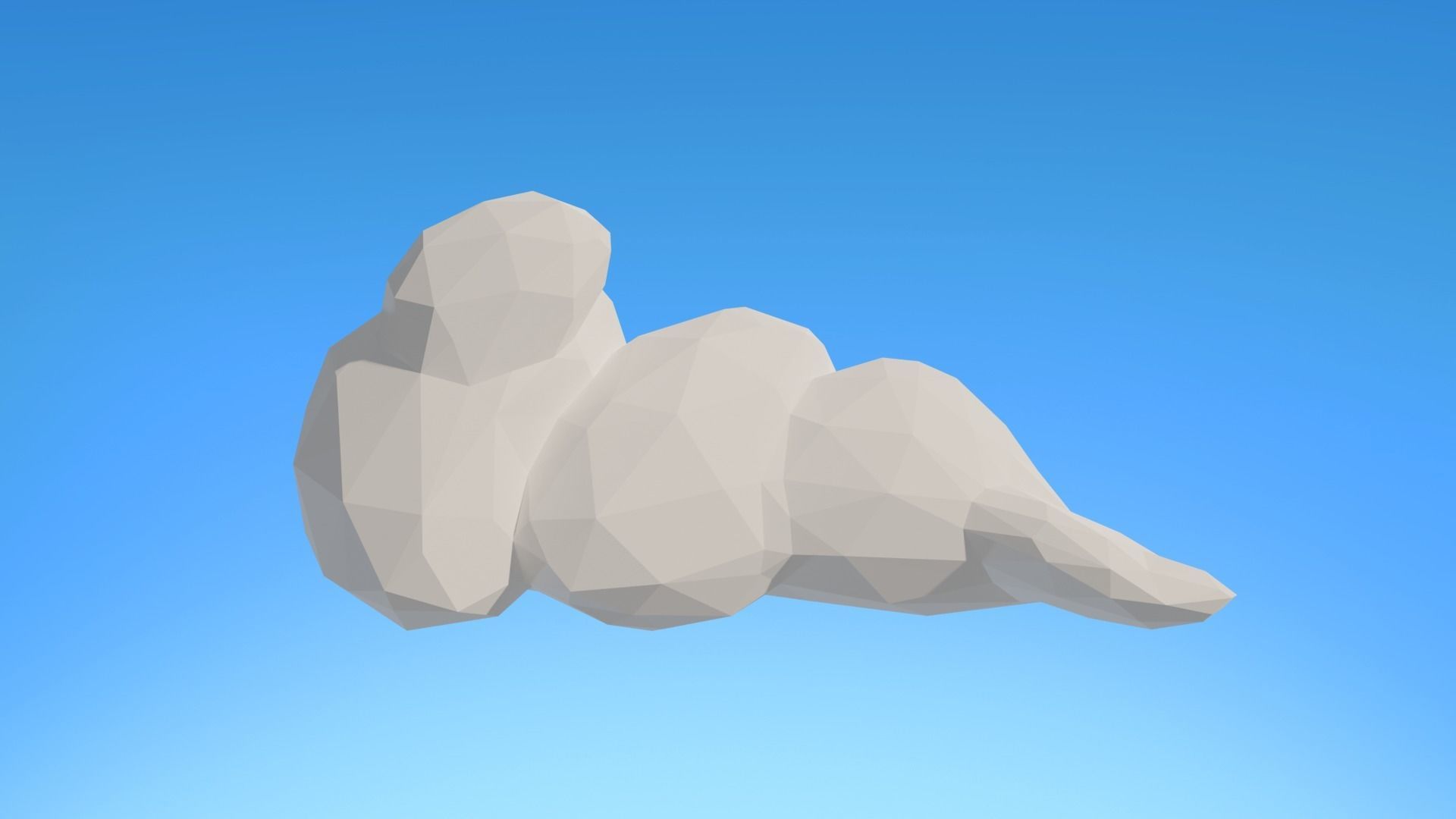 Low Poly Clouds Pack 1 Low-poly 3D model_11