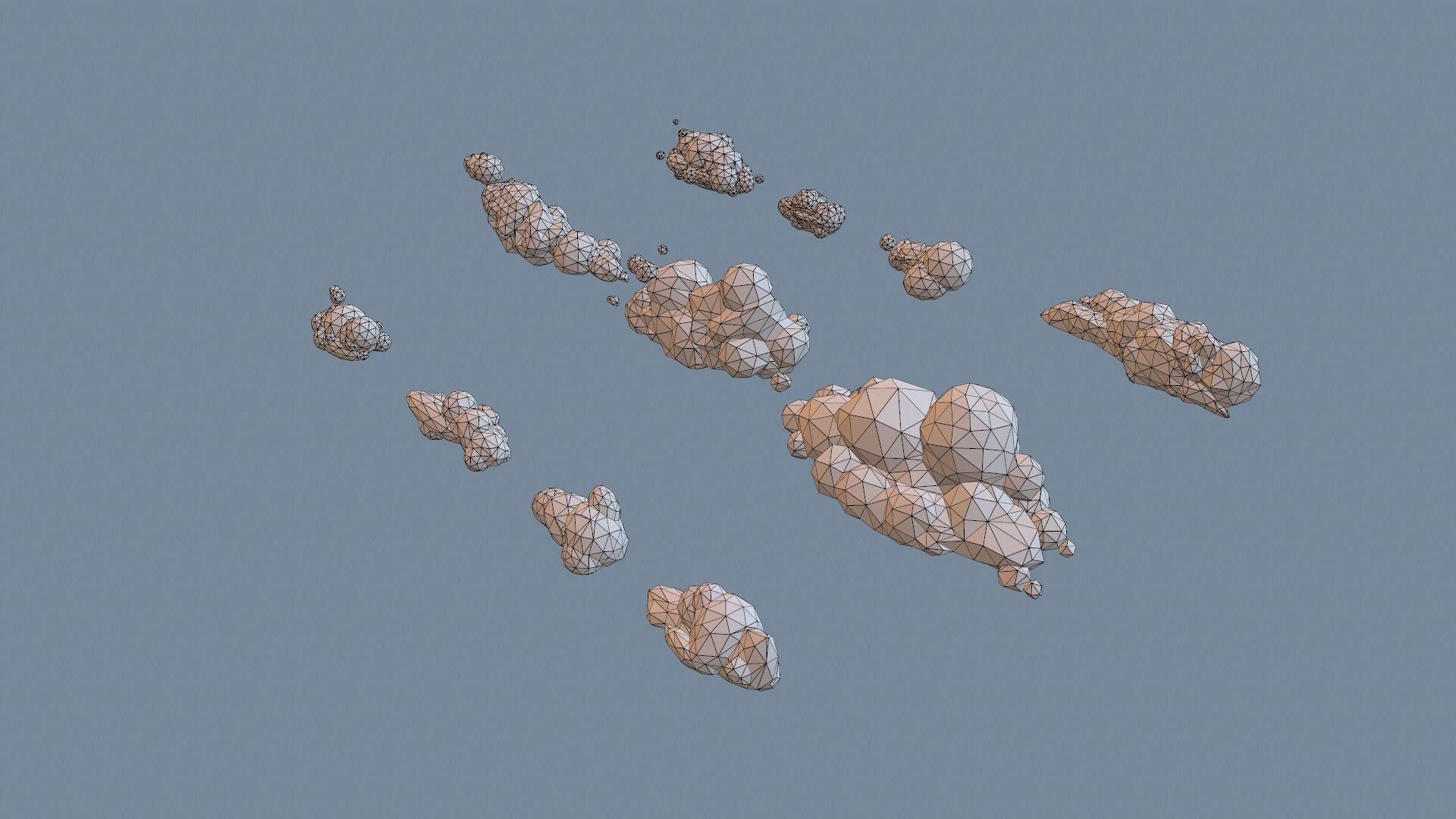 Low Poly Clouds Pack 1 Low-poly 3D model_26
