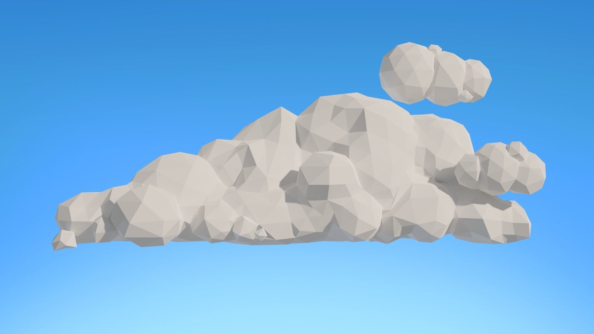 Low Poly Clouds Pack 1 Low-poly 3D model_7