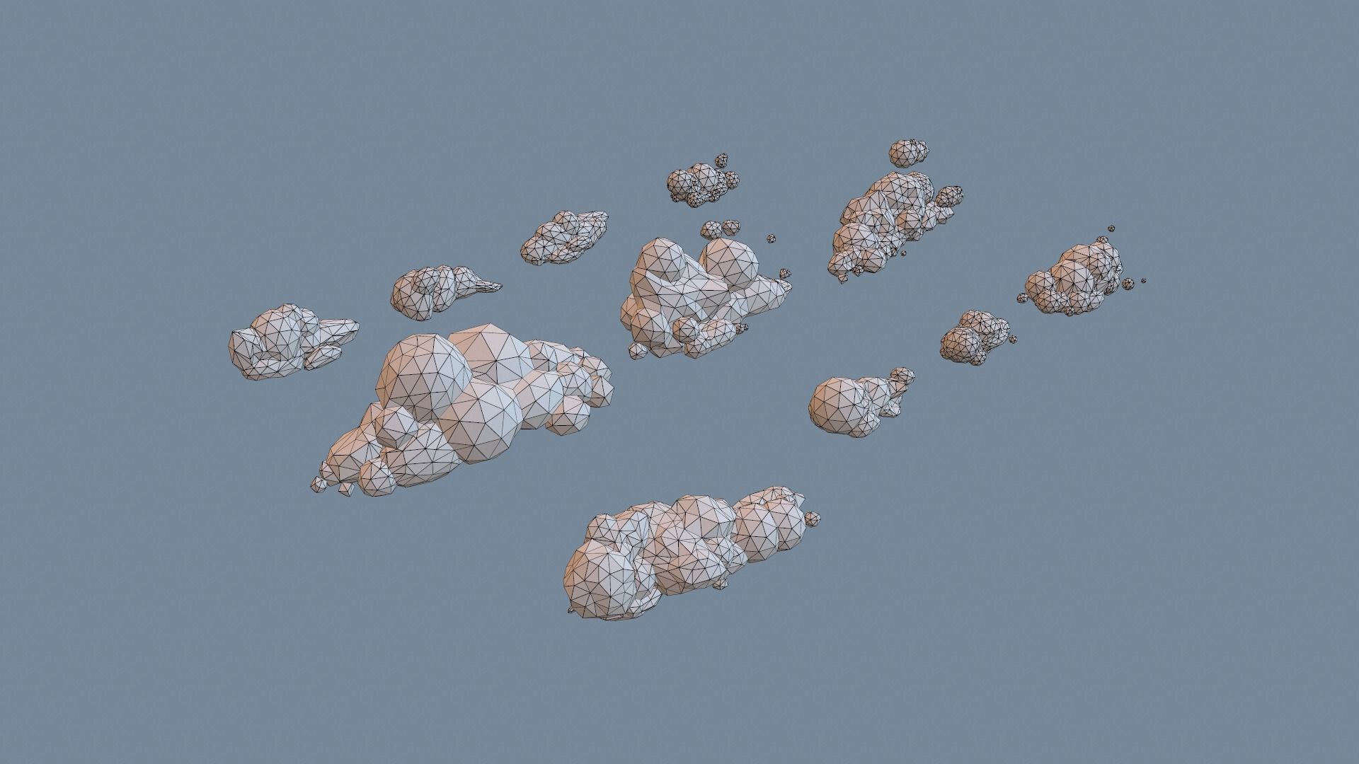 Low Poly Clouds Pack 1 Low-poly 3D model_30