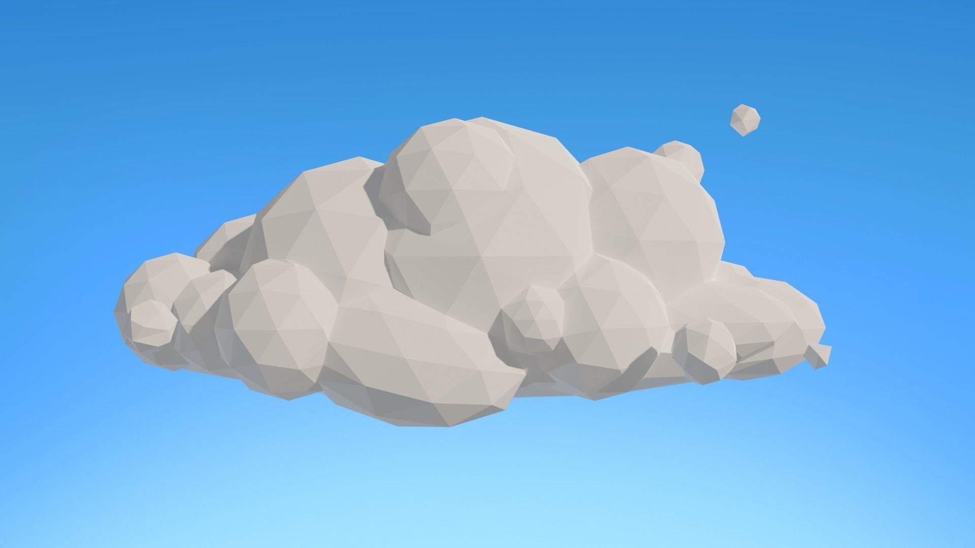 Low Poly Clouds Pack 1 Low-poly 3D model_10