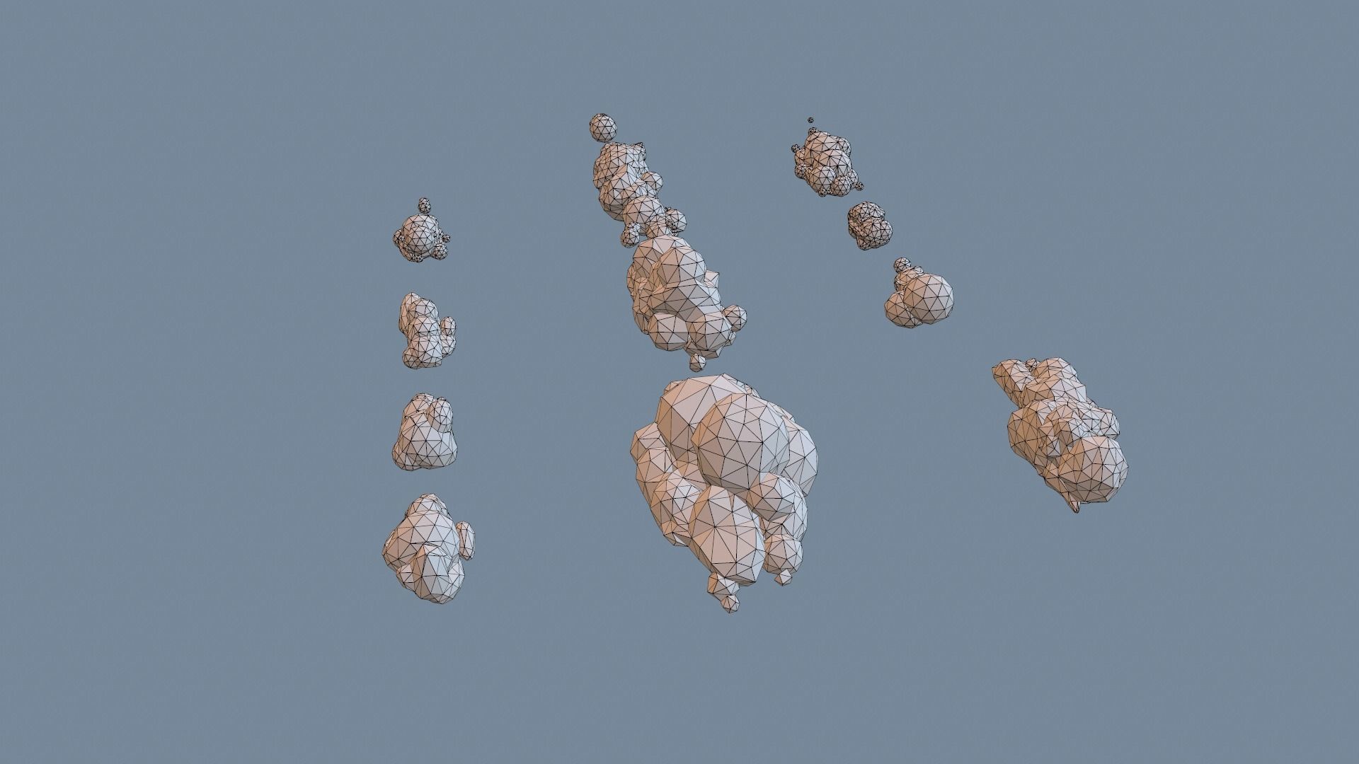 Low Poly Clouds Pack 1 Low-poly 3D model_24