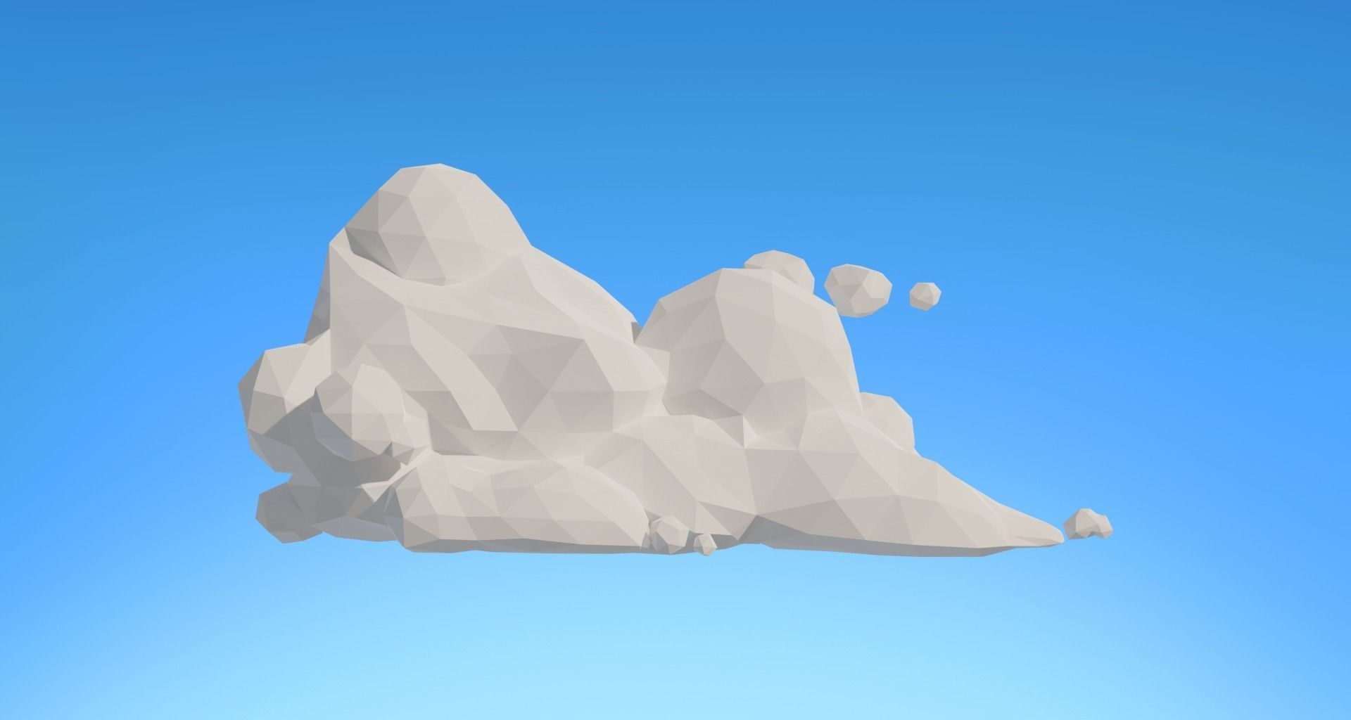 Low Poly Clouds Pack 1 Low-poly 3D model_5
