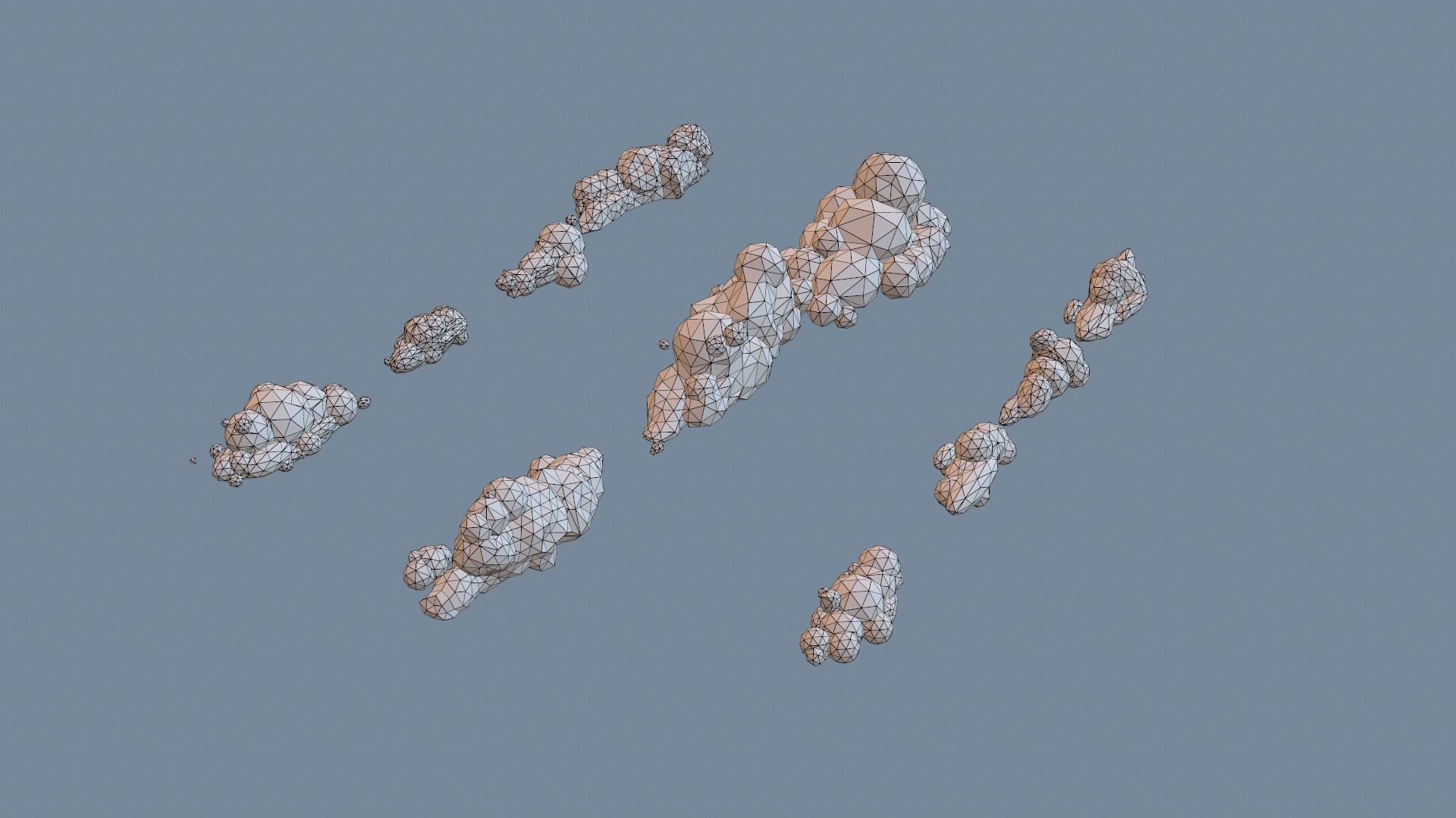 Low Poly Clouds Pack 1 Low-poly 3D model_28