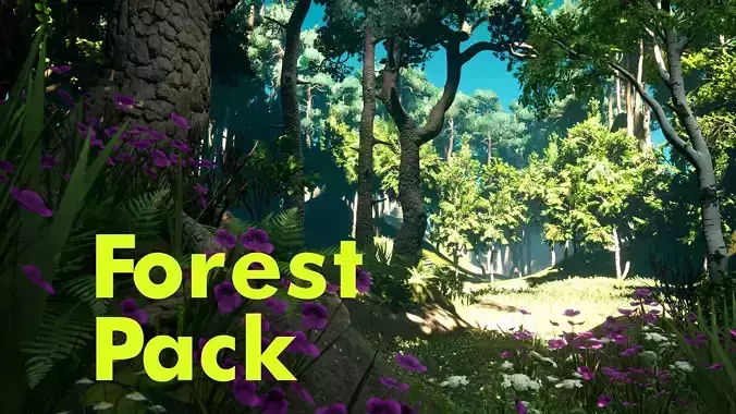 Forest Pack Low-poly 3D model