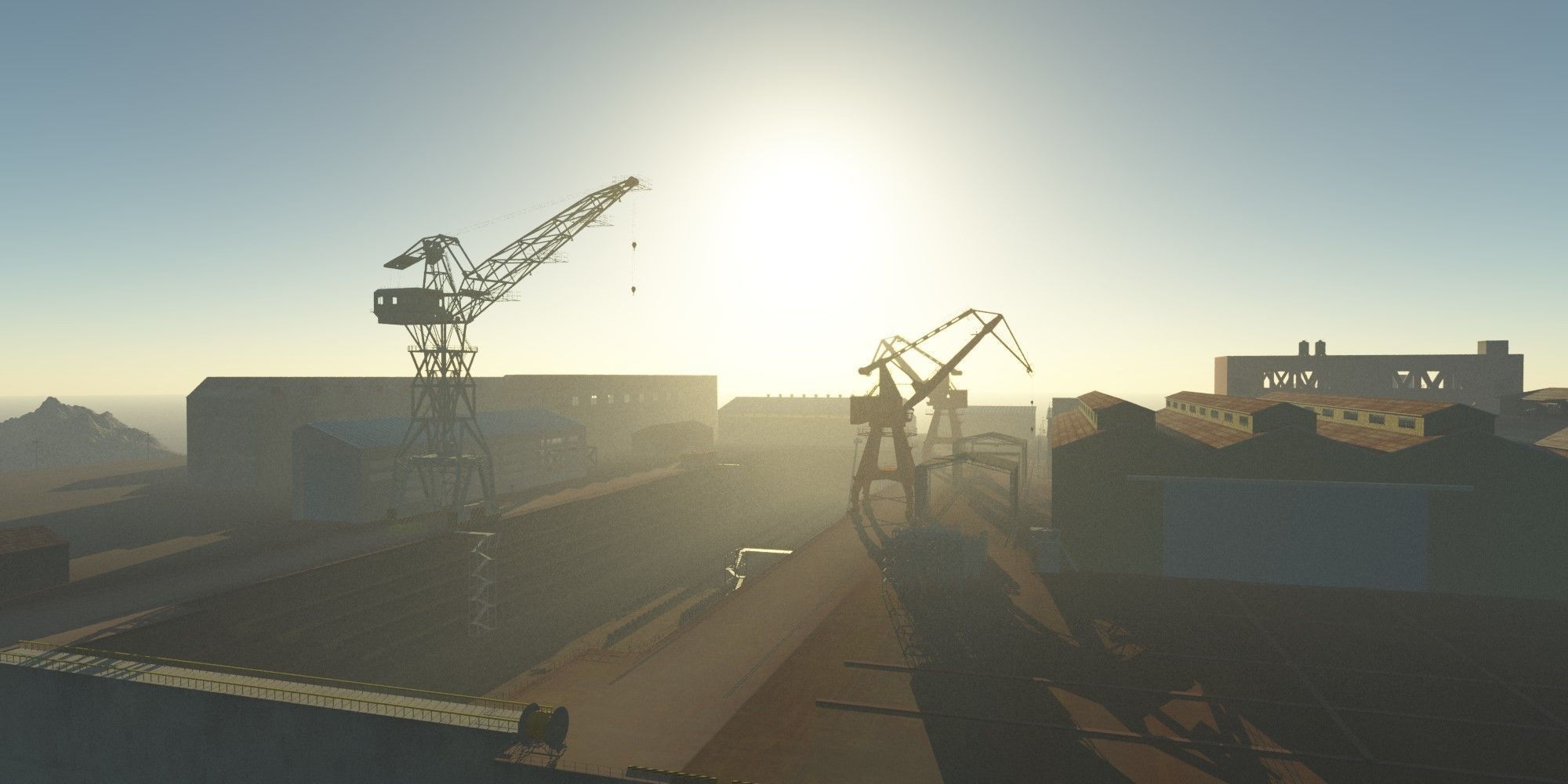 Shipyard Dry Dock 3D model_4