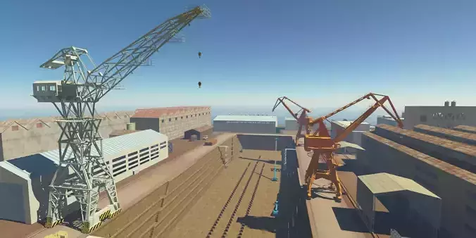 Shipyard Dry Dock 3D model