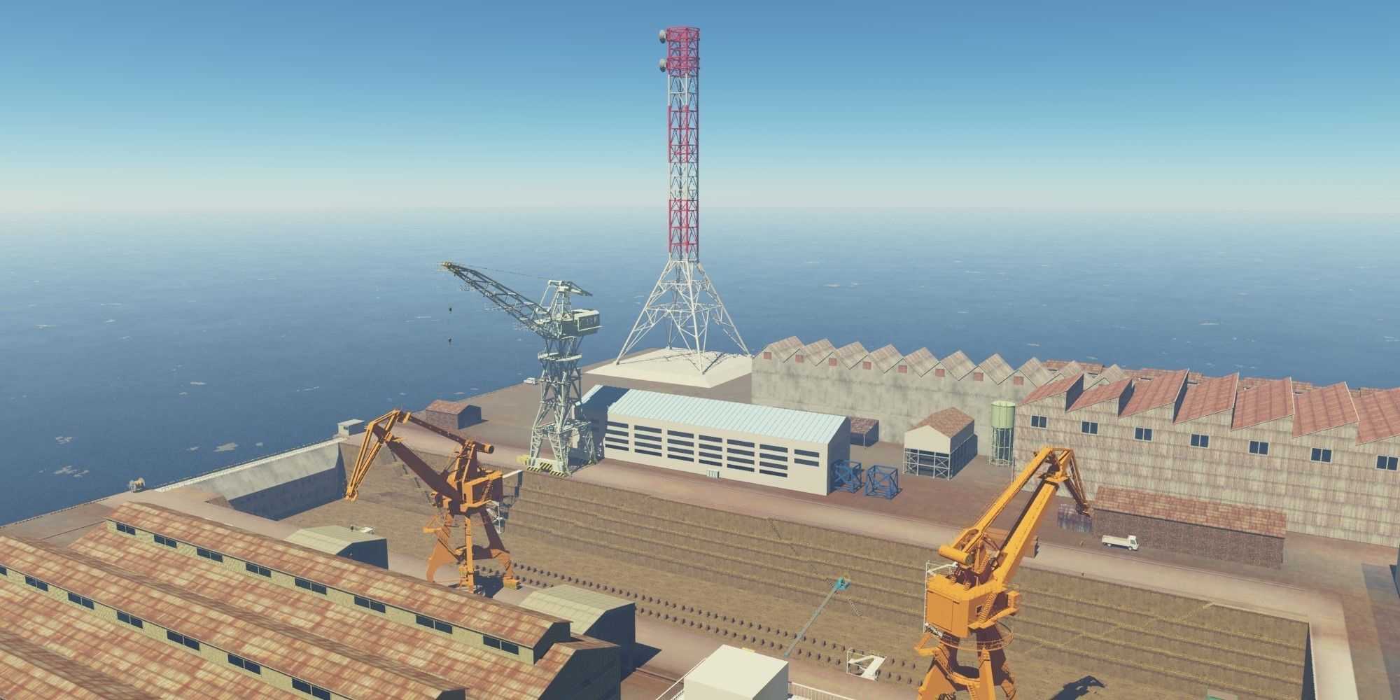 Shipyard Dry Dock 3D model_1