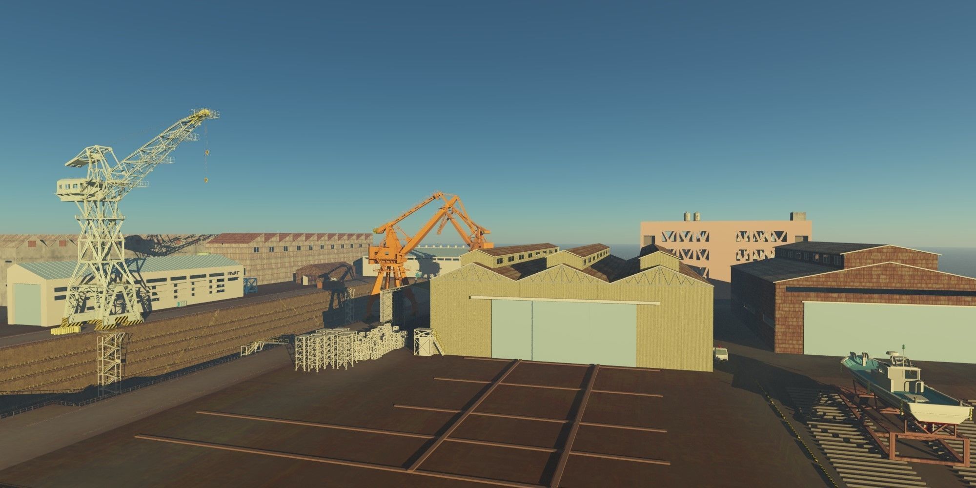 Shipyard Dry Dock 3D model_2