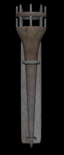 Stone Torch Free low-poly 3D model