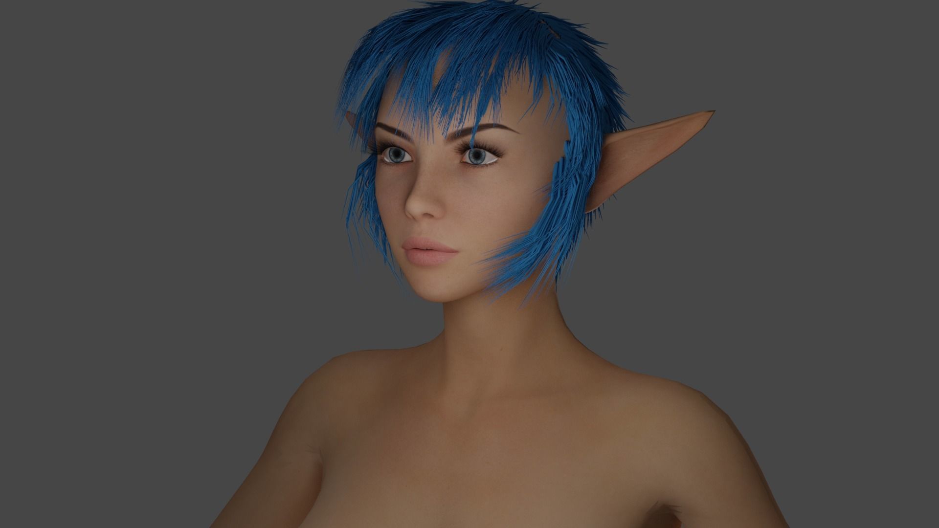 rachel a custom character  3D model_3