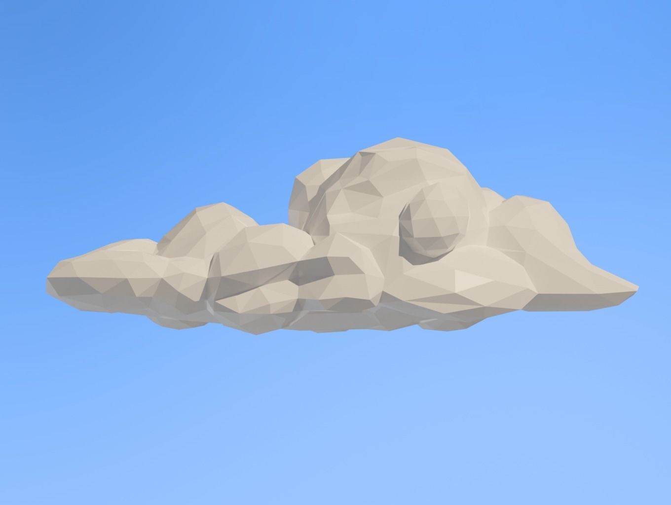 Low Poly Clouds Pack 2 Low-poly 3D model_11