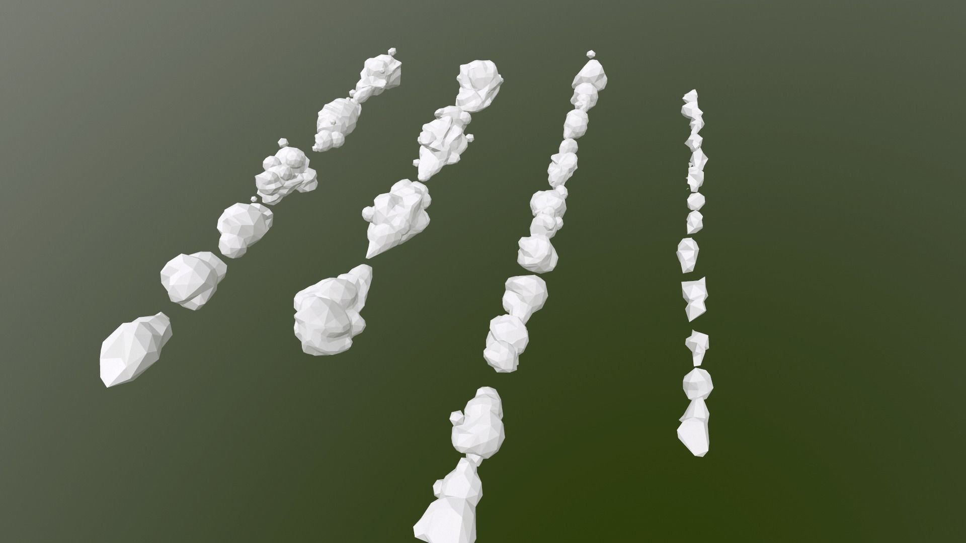 Low Poly Clouds Pack 2 Low-poly 3D model_24