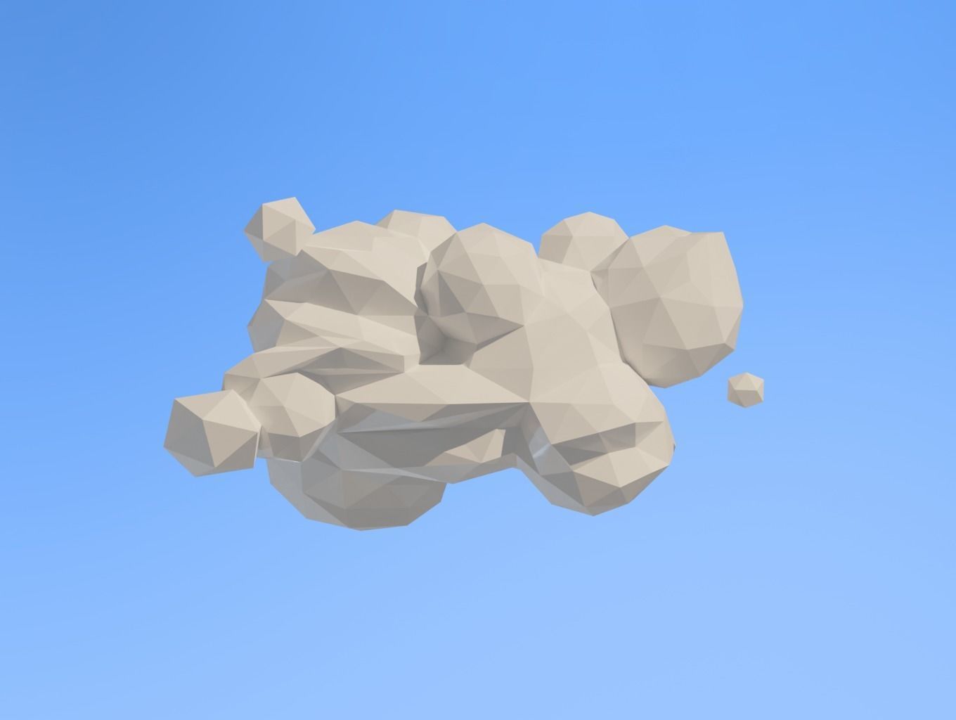 Low Poly Clouds Pack 2 Low-poly 3D model_15