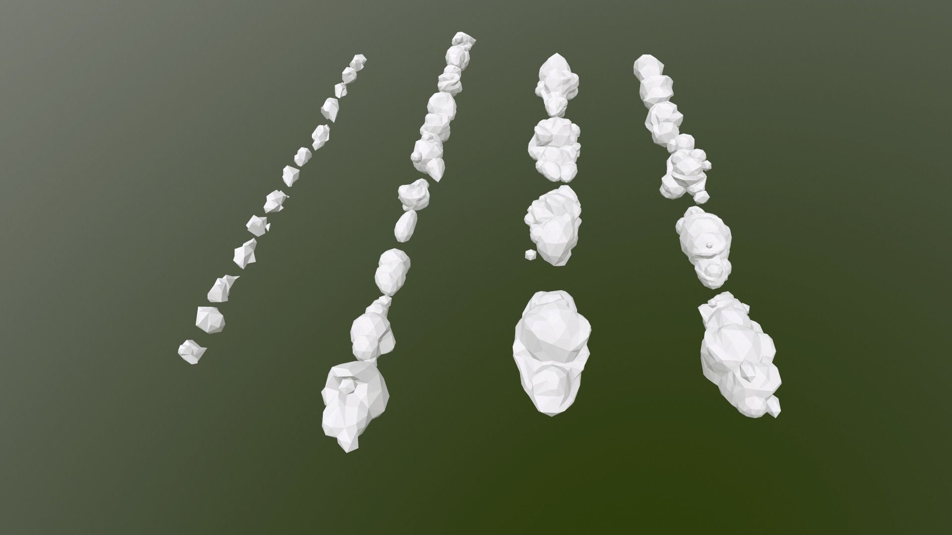 Low Poly Clouds Pack 2 Low-poly 3D model_19