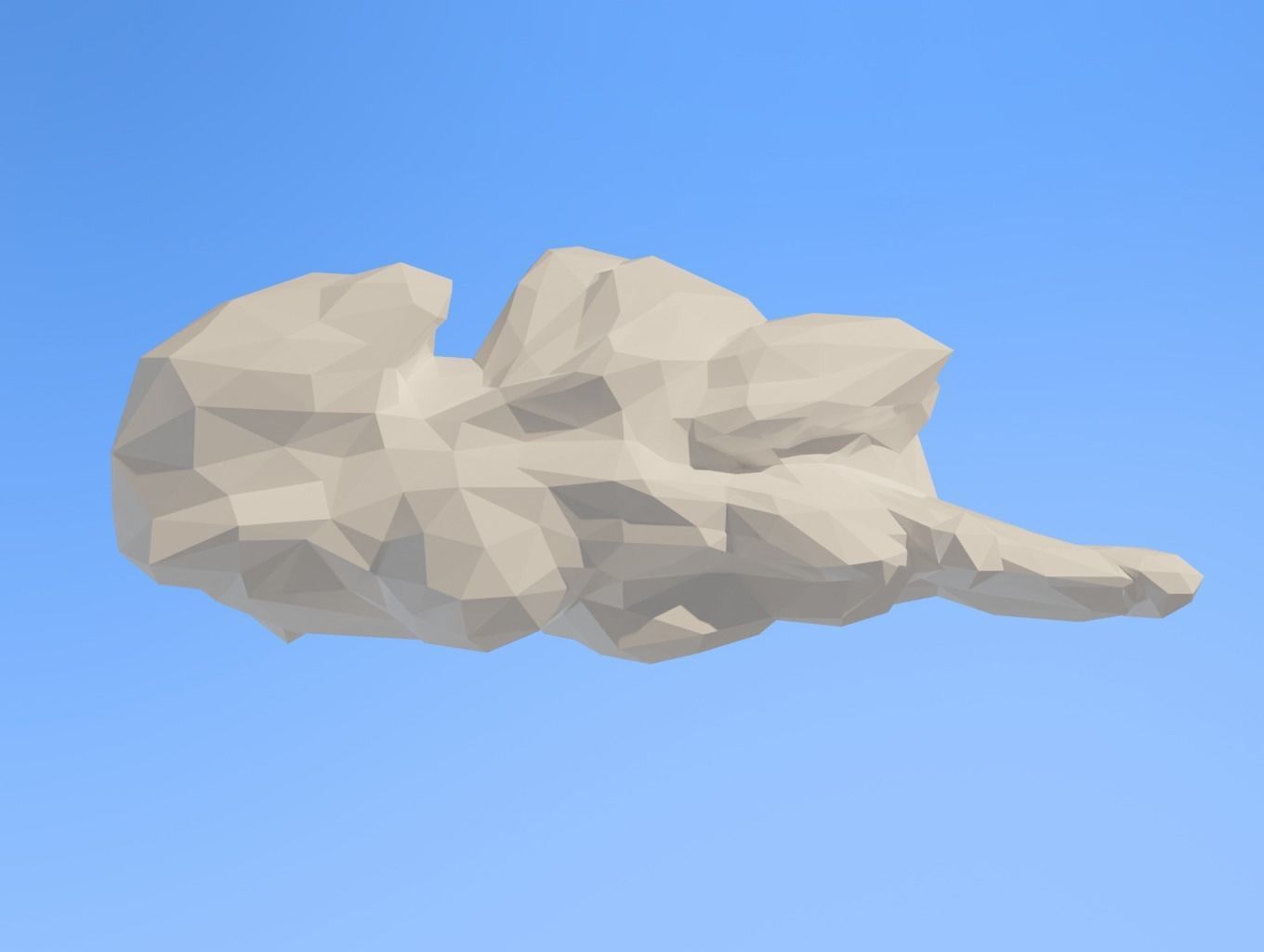 Low Poly Clouds Pack 2 Low-poly 3D model_10