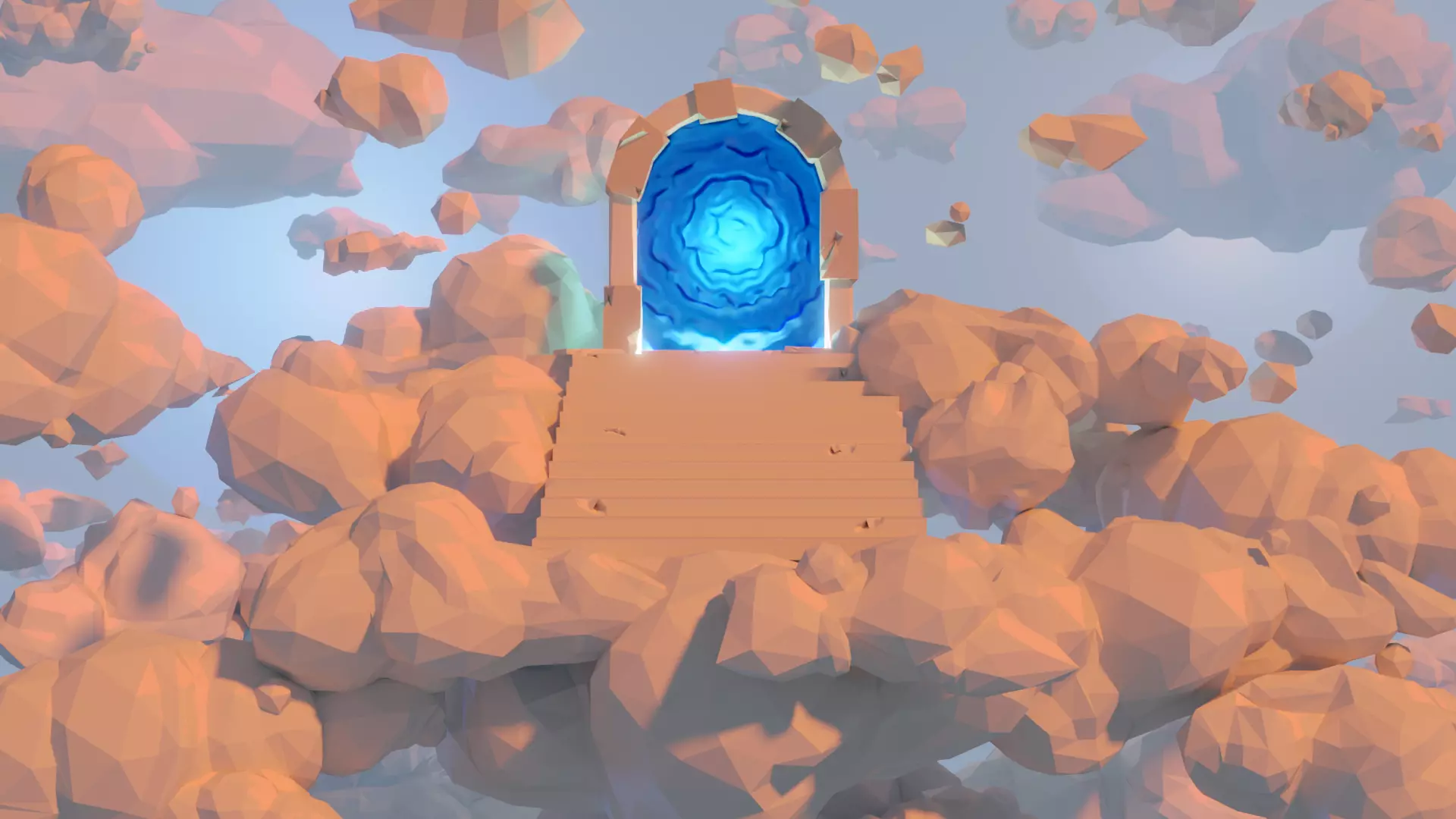 Low Poly Clouds Pack 2 Low-poly 3D model_0