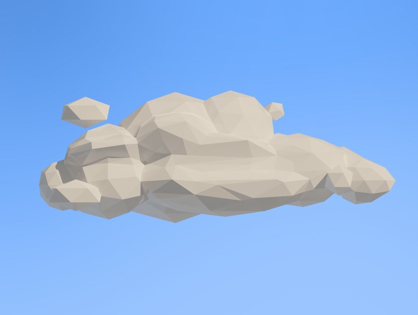 Low Poly Clouds Pack 2 Low-poly 3D model_13