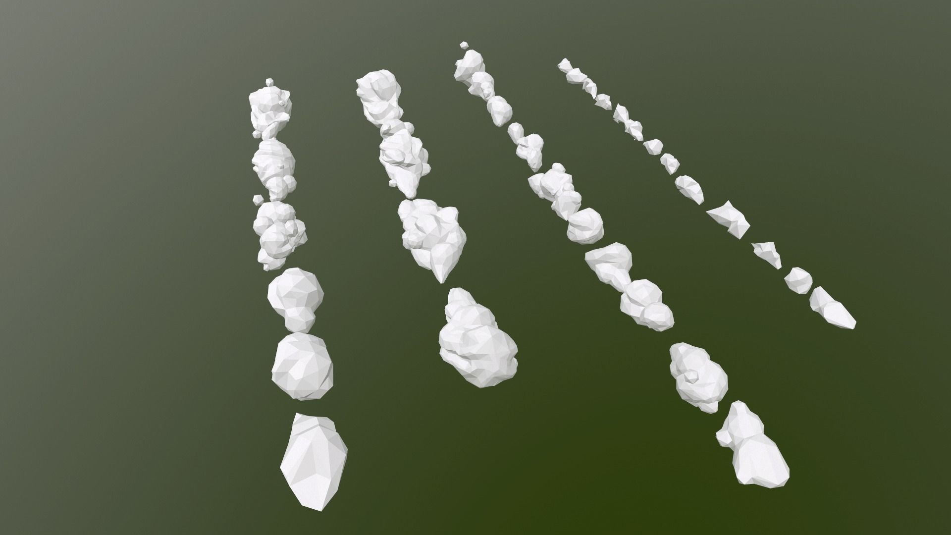 Low Poly Clouds Pack 2 Low-poly 3D model_27