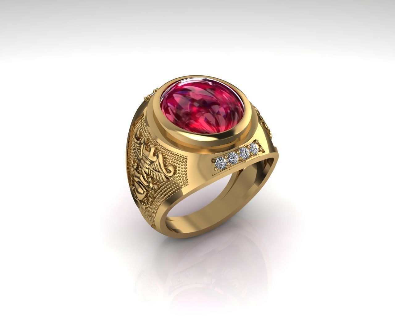 Ring model 3D with Ruby 3D print model_4