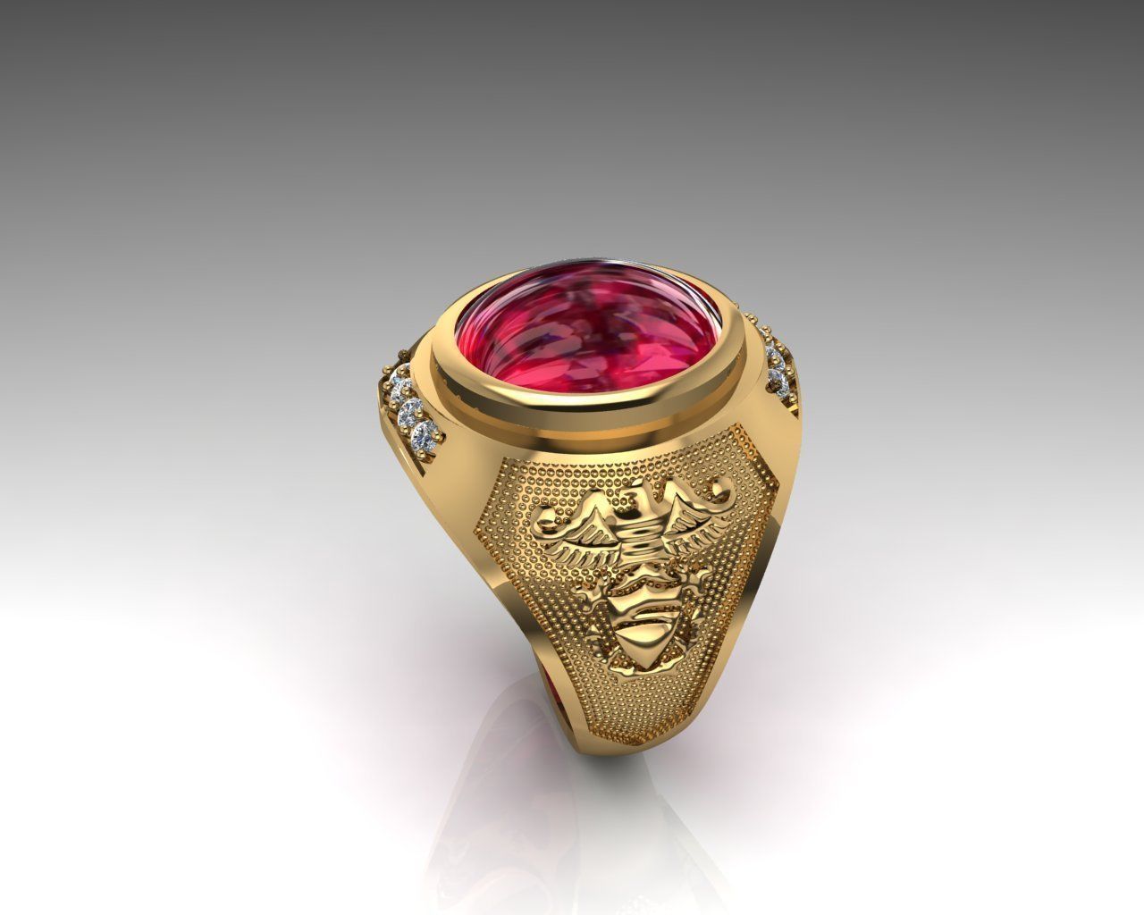 Ring model 3D with Ruby 3D print model_1