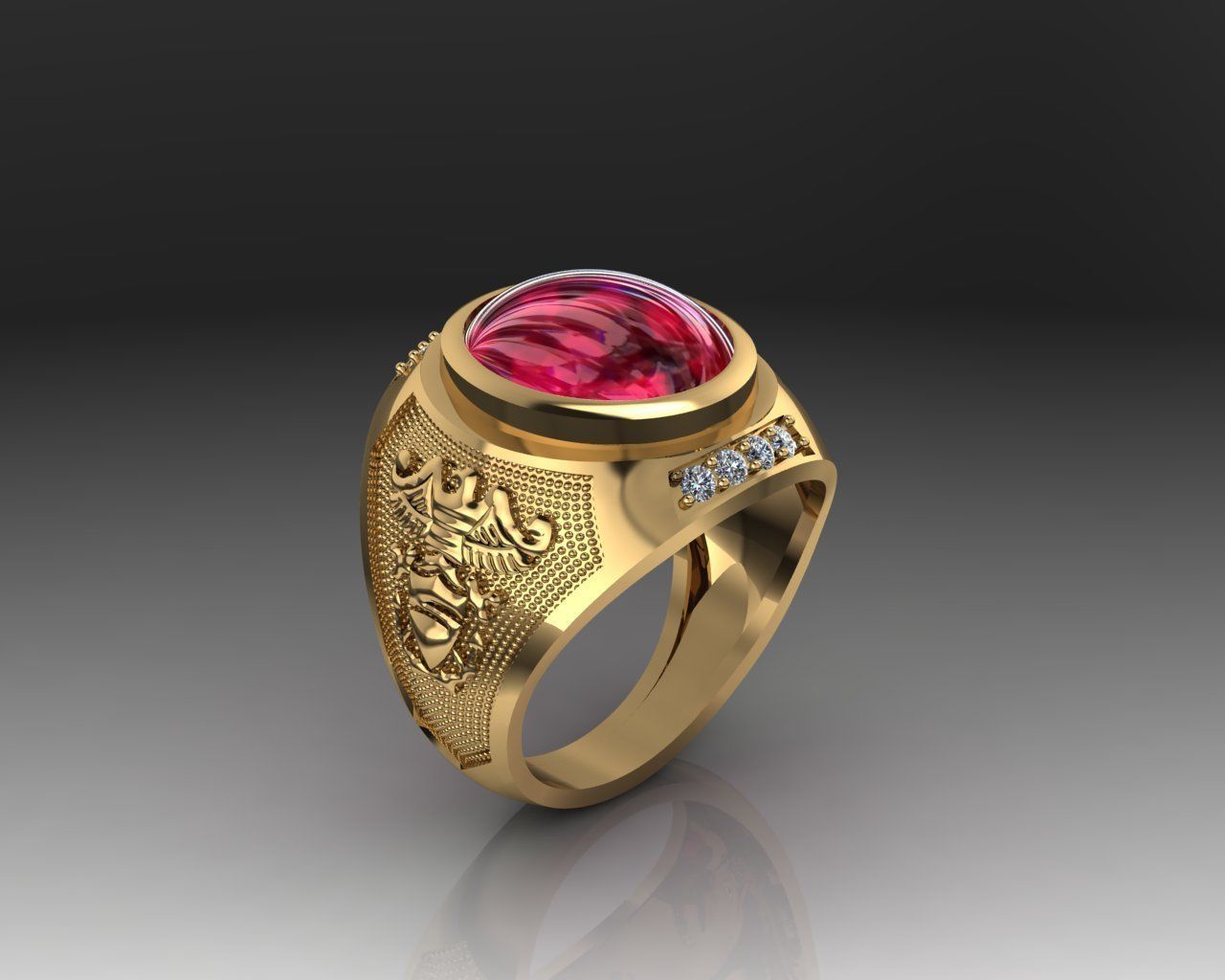 Ring model 3D with Ruby 3D print model_2