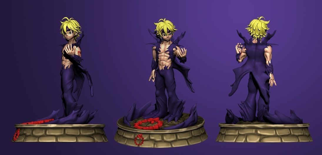 Meliodas assault mode 3D print model_1