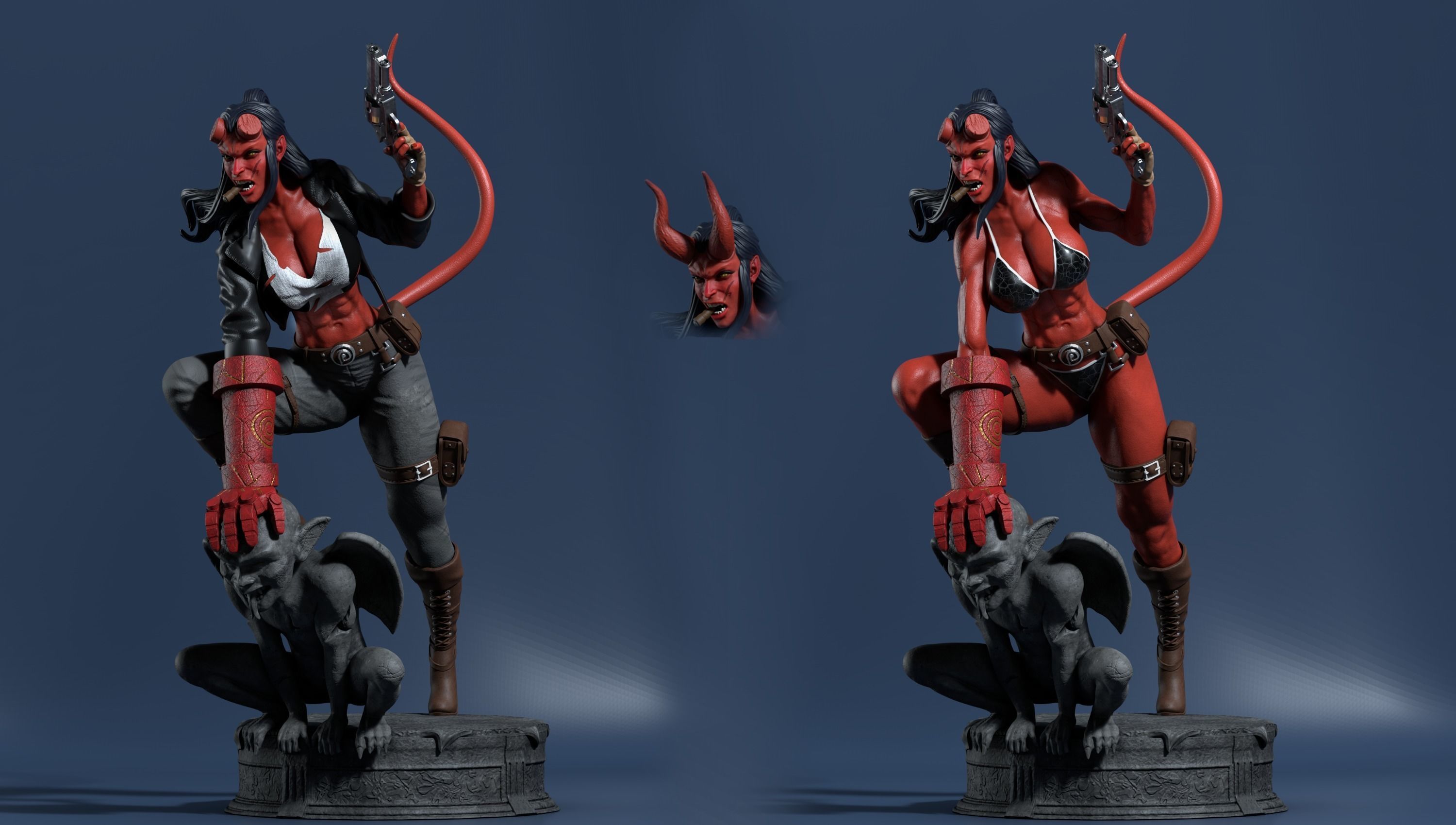 Hellgirl Model1 3d Print 3D print model_4