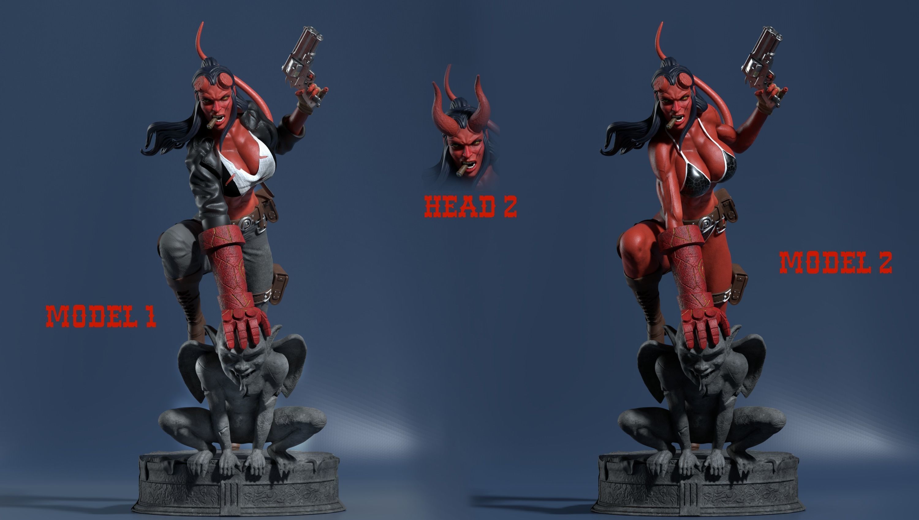 Hellgirl Model1 3d Print 3D print model_3