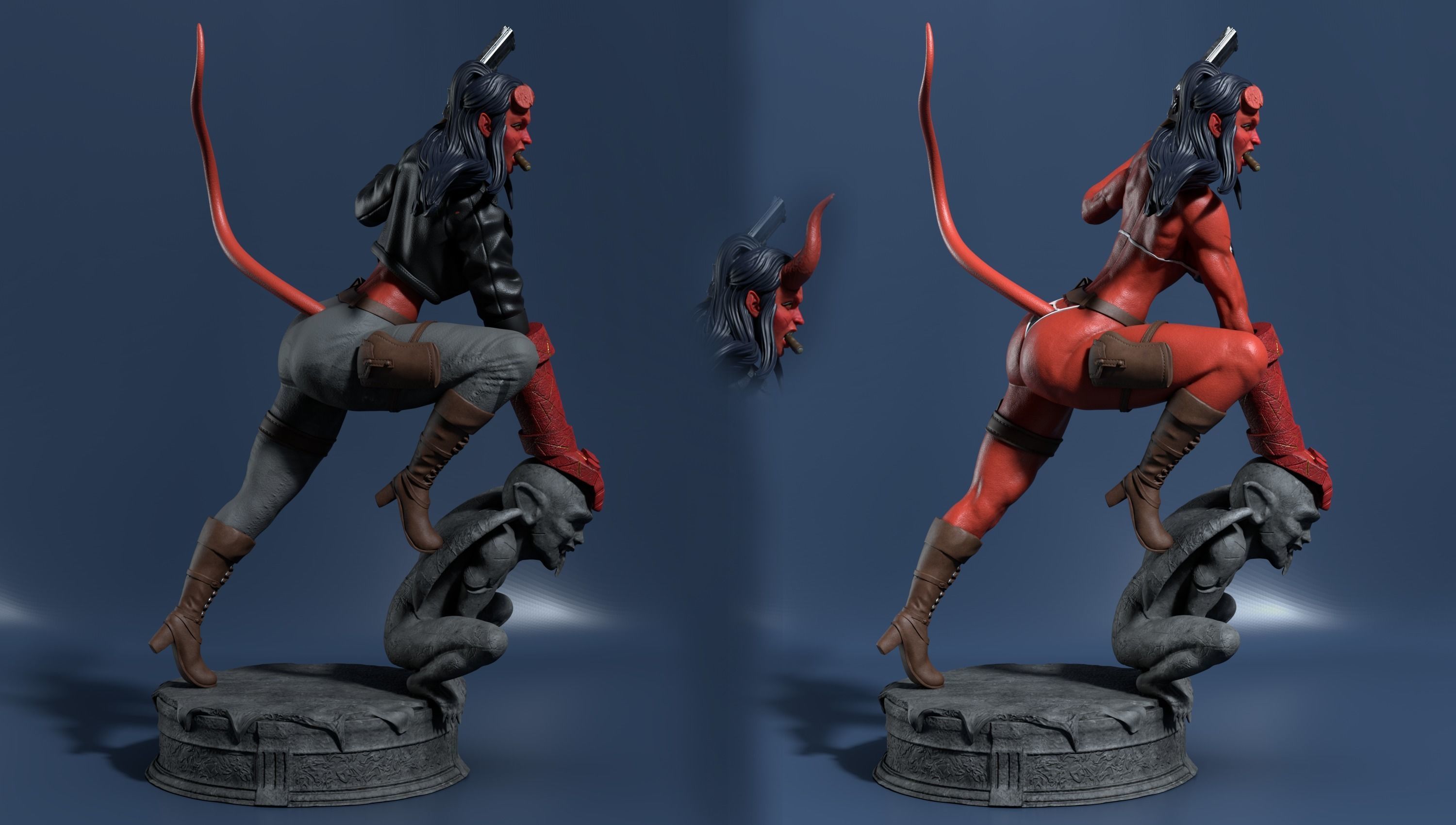 Hellgirl Model1 3d Print 3D print model_8