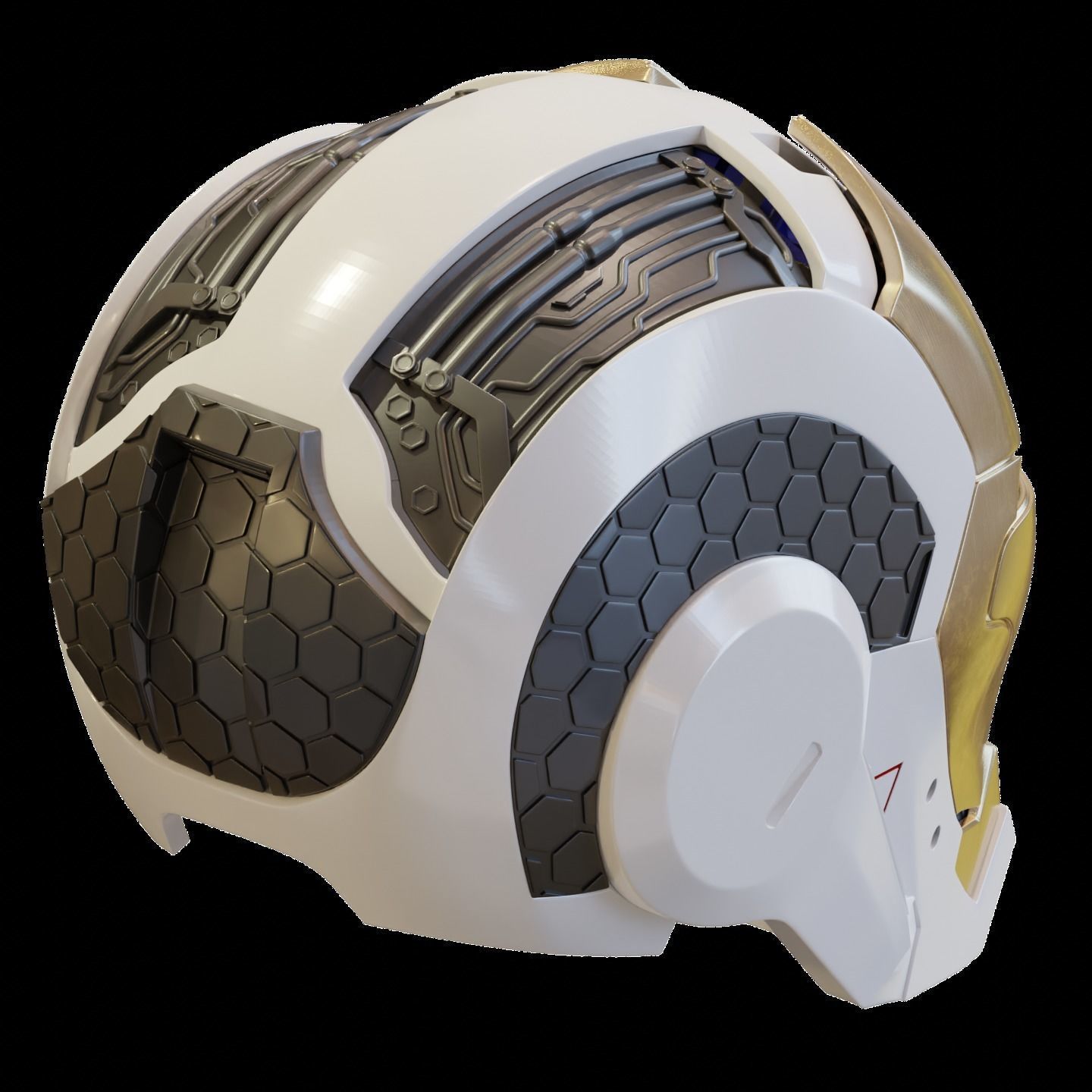 Ironman Mark 39 Starboost Helmet with Interior Details 3D print model_4