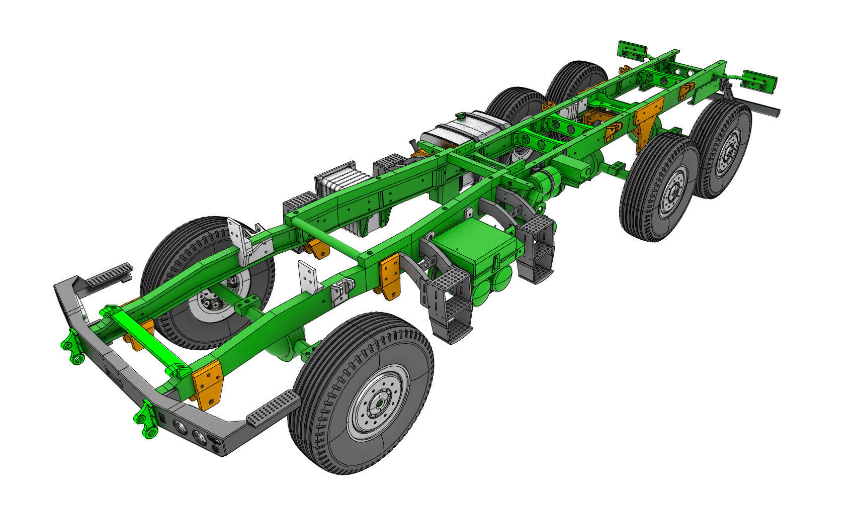 Mercedes Benz Zetros expedition camper truck STL 3D print model_4