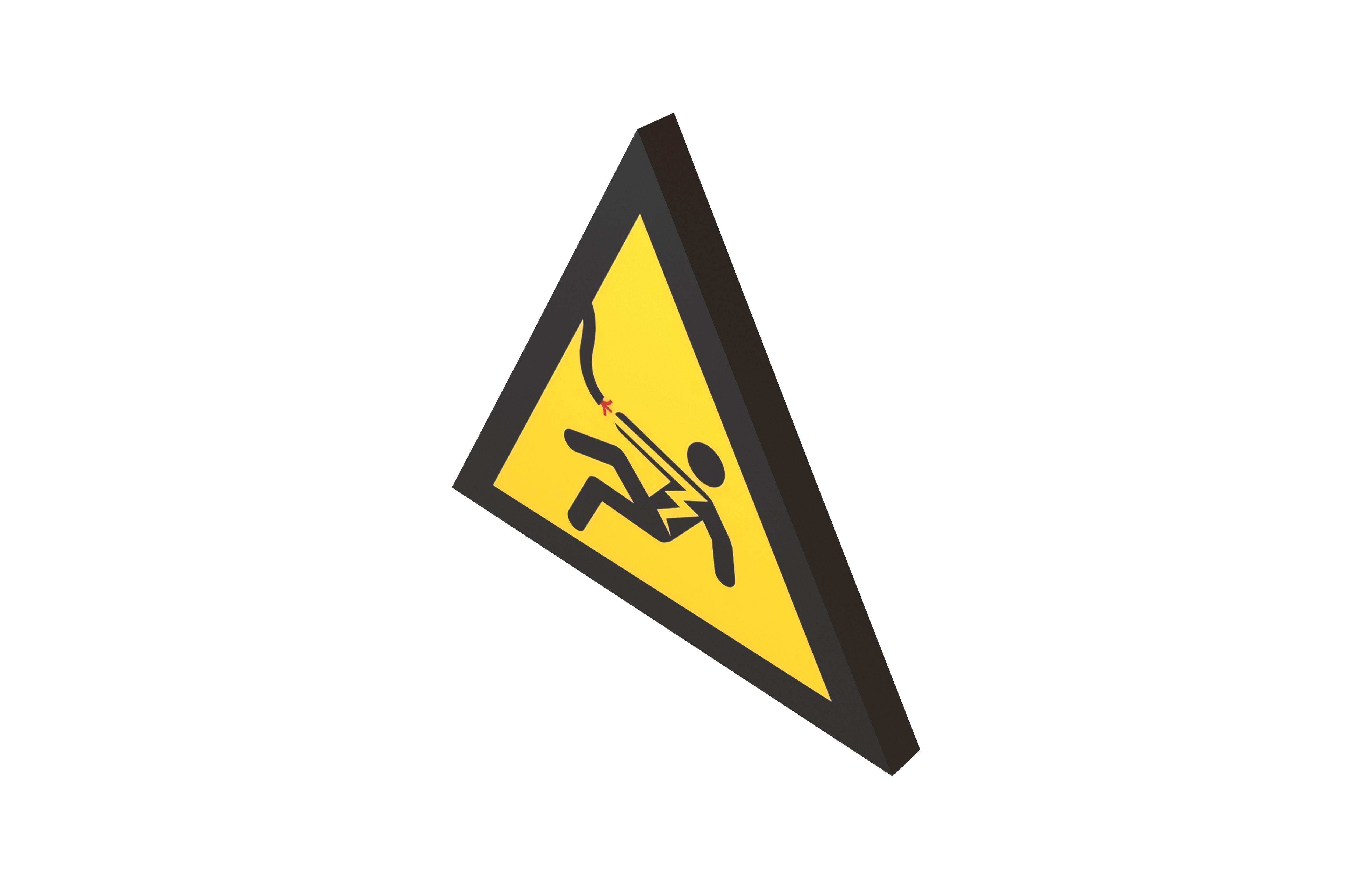 Danger Sign v3 001 Low-poly 3D model_3