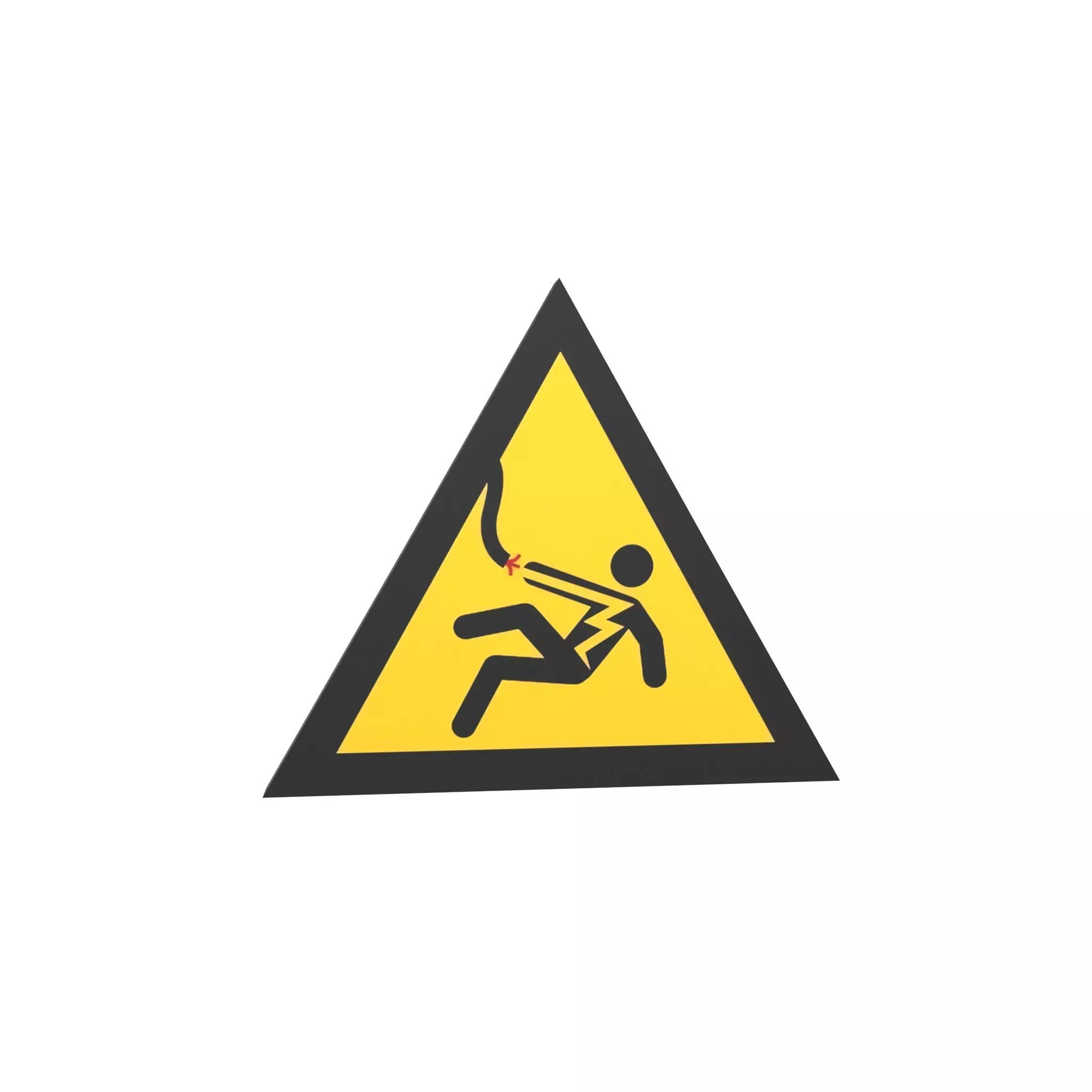 Danger Sign v3 001 Low-poly 3D model_0