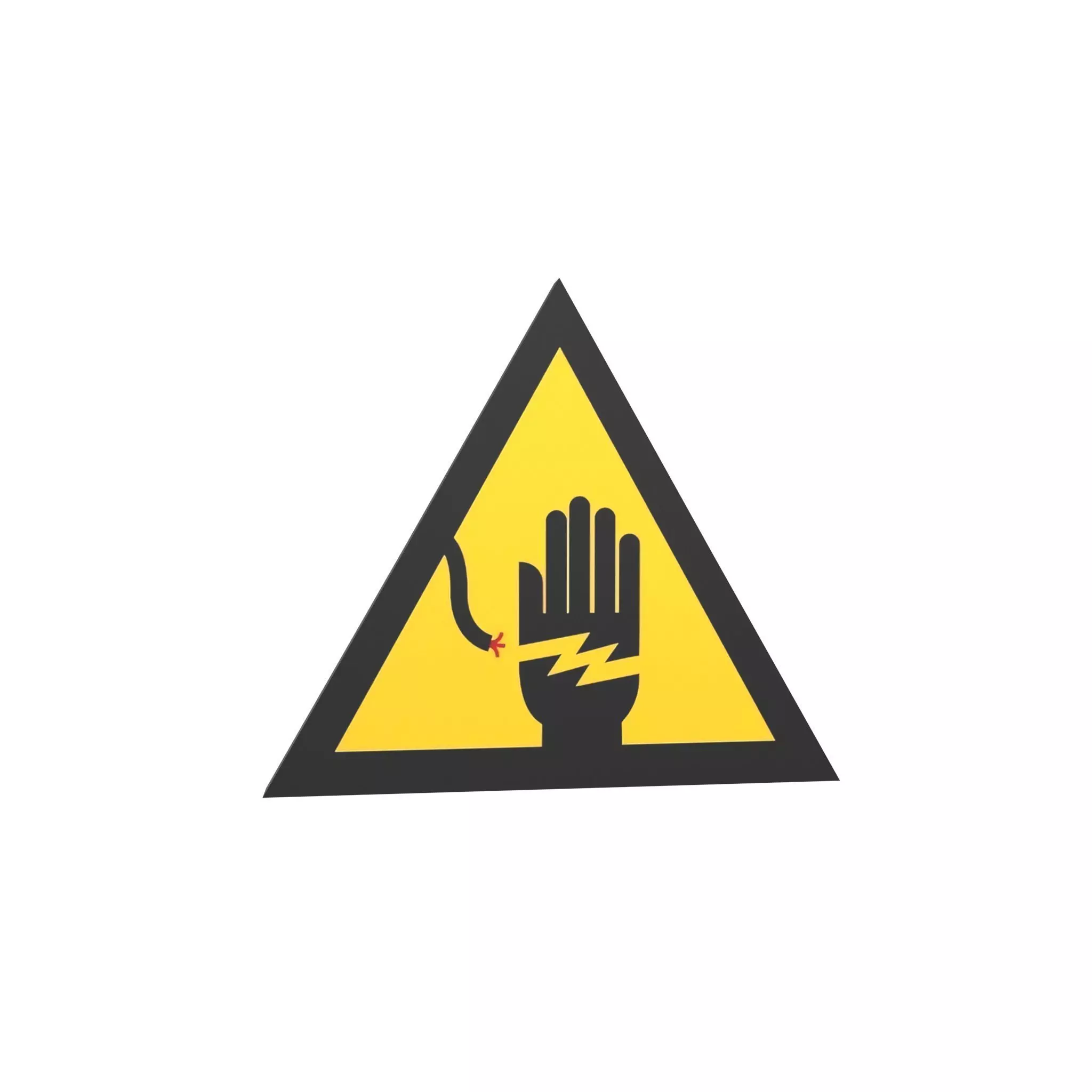 Danger Sign v4 001 Low-poly 3D model_0