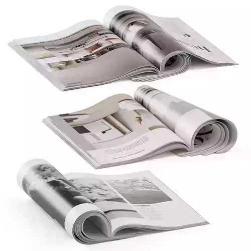magazines rolled 3D model