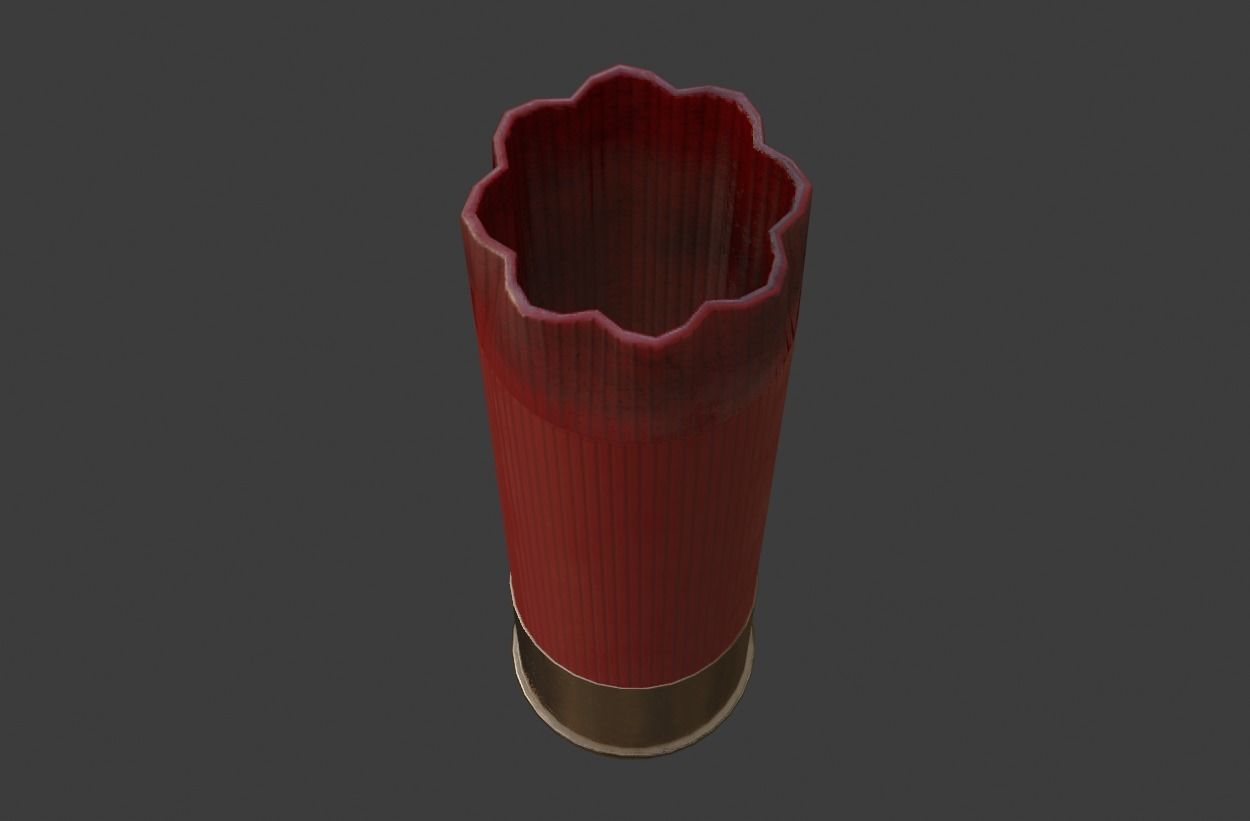 Shotgun ammo Low-poly 3D model_6