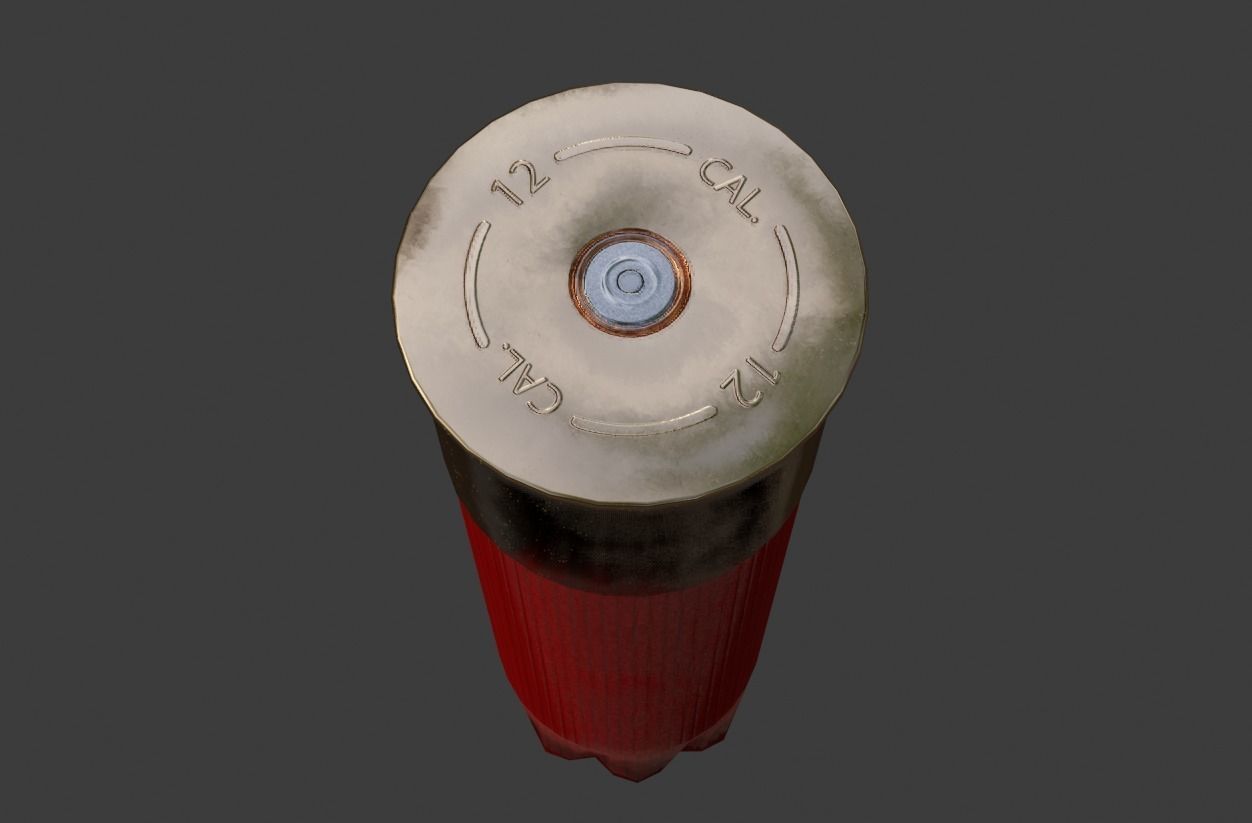 Shotgun ammo Low-poly 3D model_4
