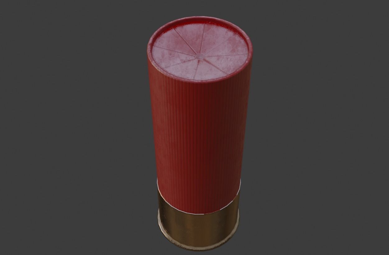 Shotgun ammo Low-poly 3D model_7