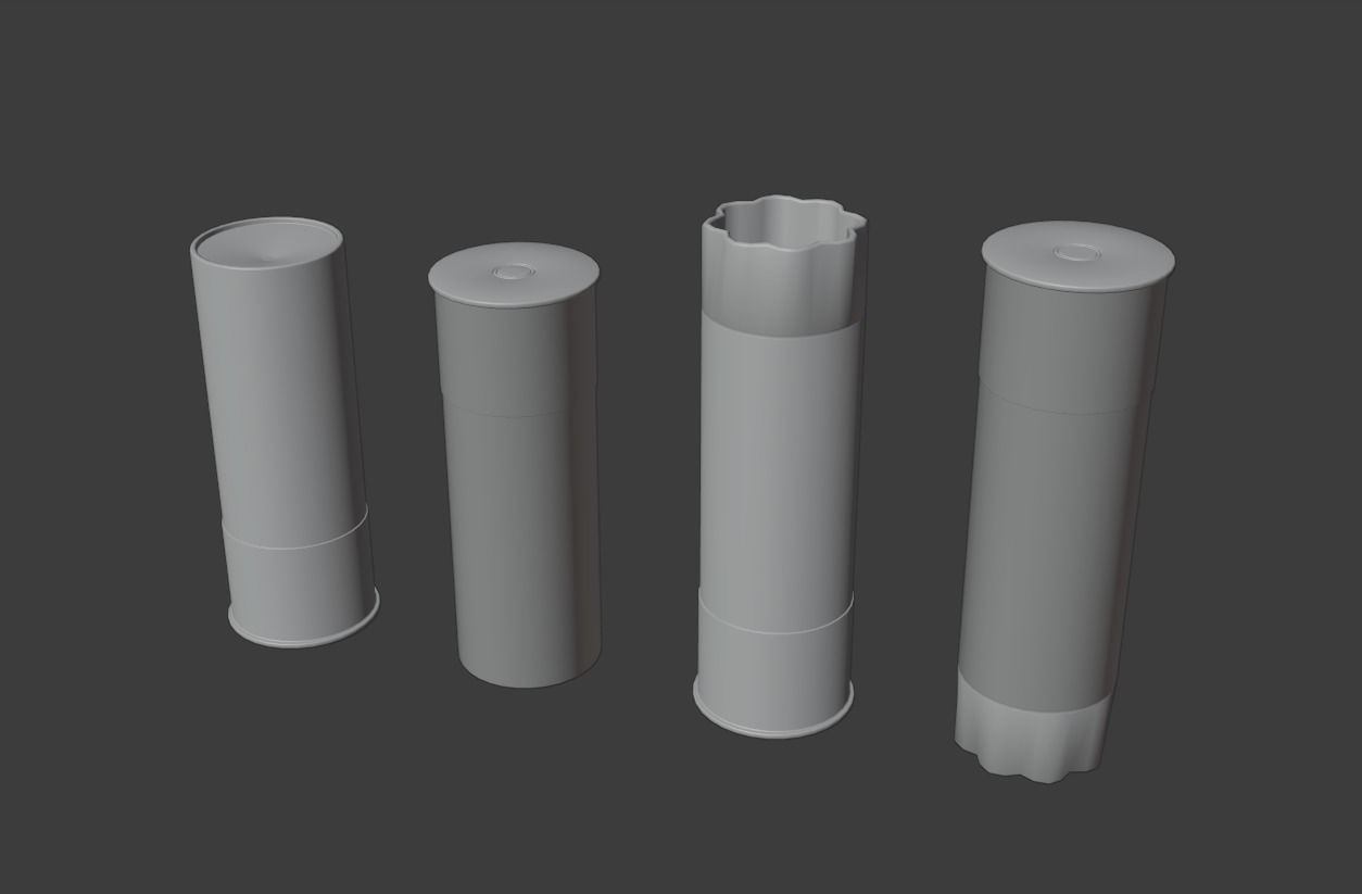 Shotgun ammo Low-poly 3D model_2